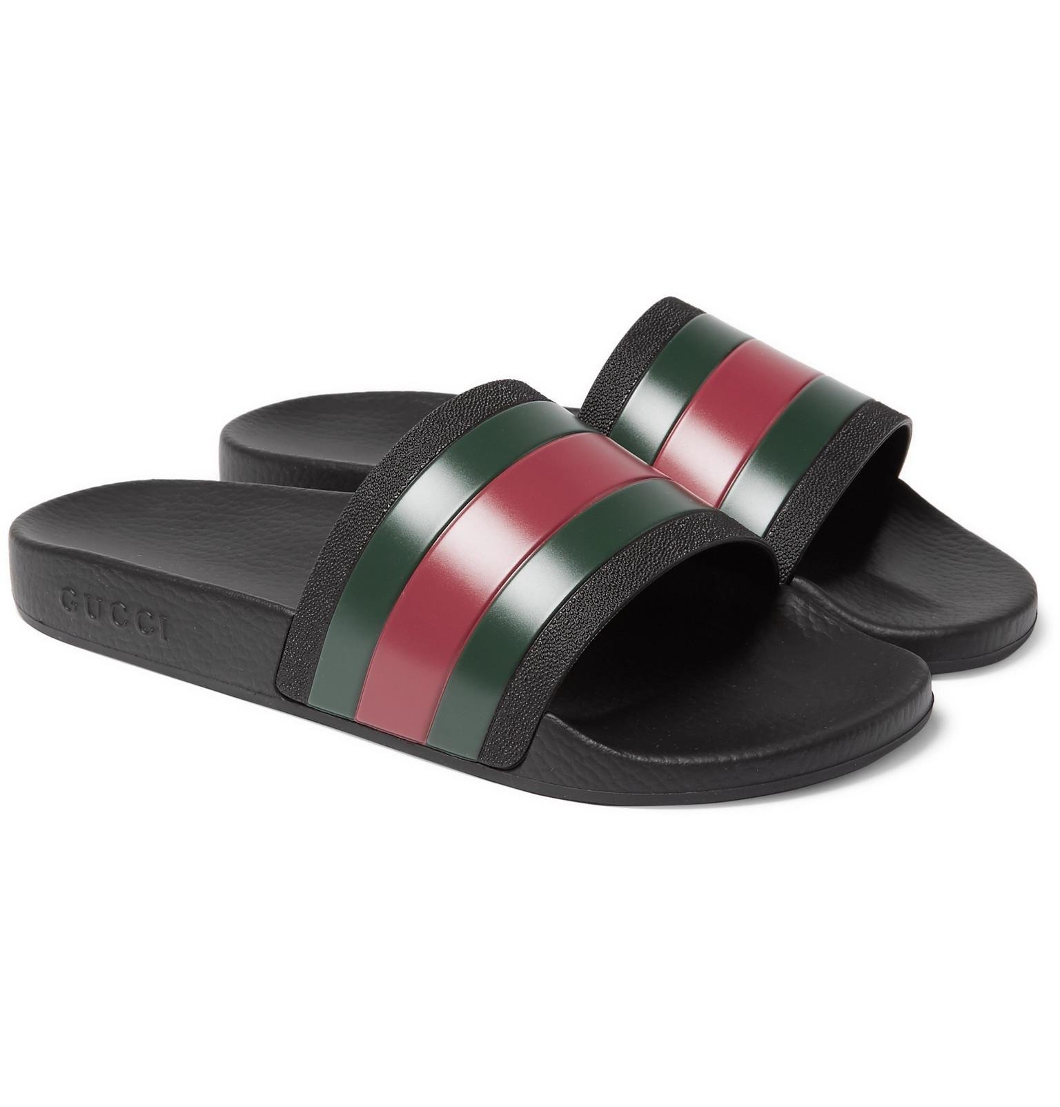 Gucci Rubber 'pursuit Treck' Slide Sandal in Black for Men - Save 24% ...