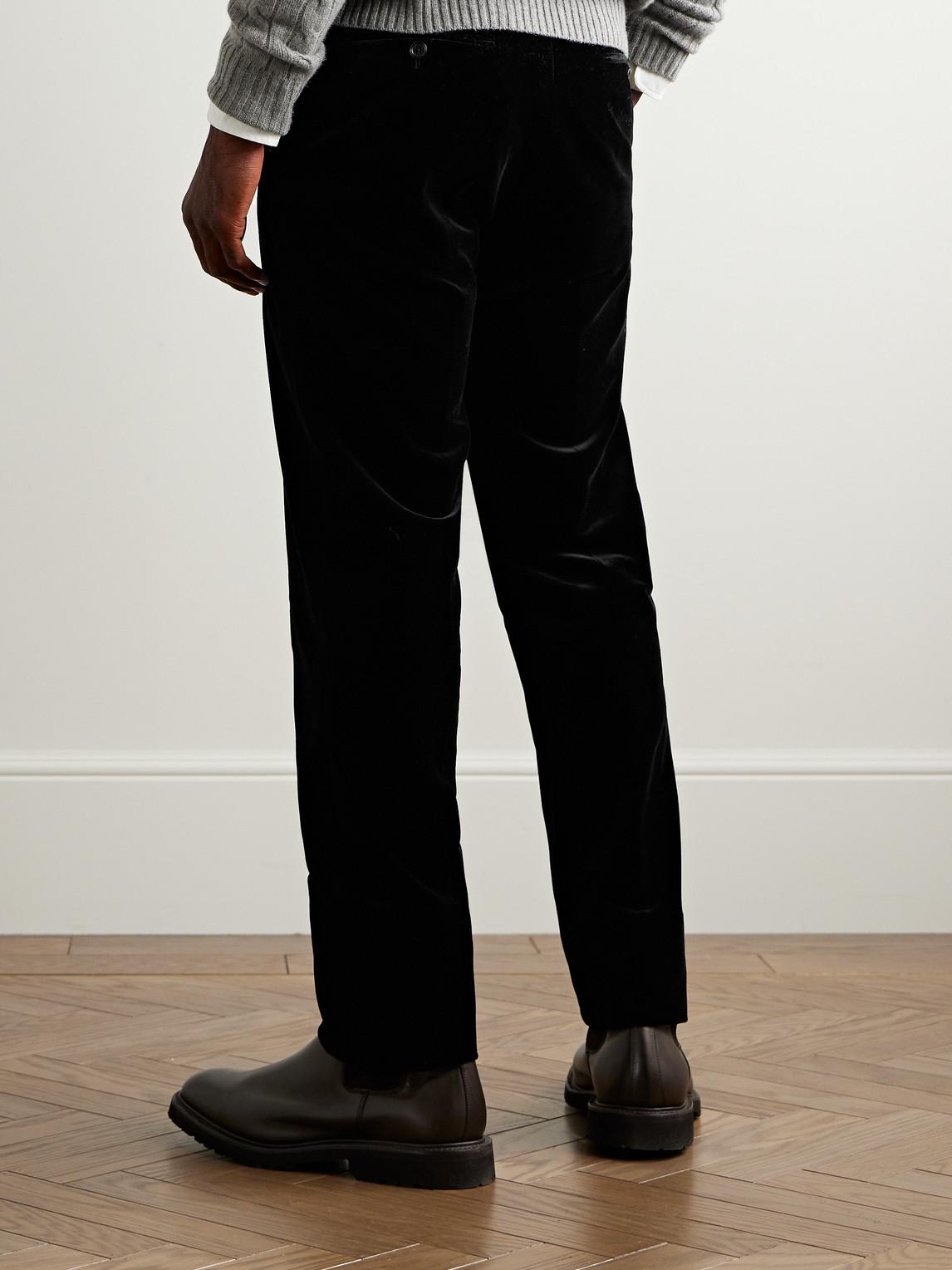 LARDINI velvet trousers black | BRAUN Hamburg