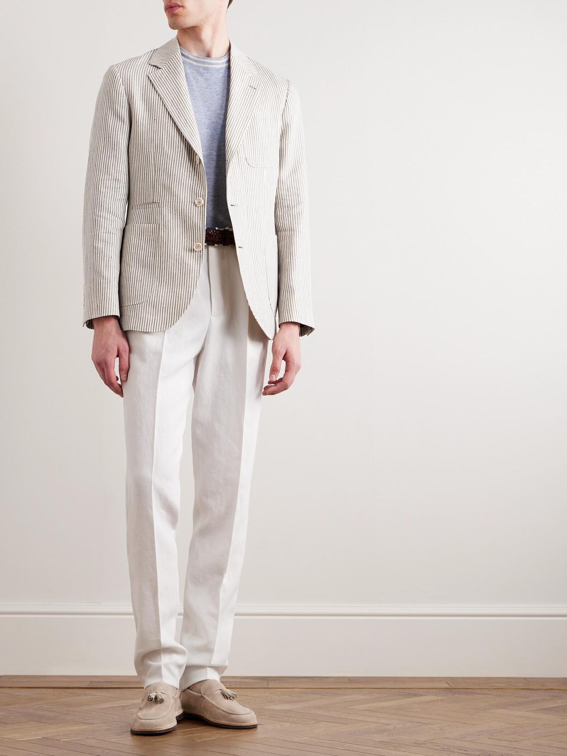 Linen cotton deals blend suit