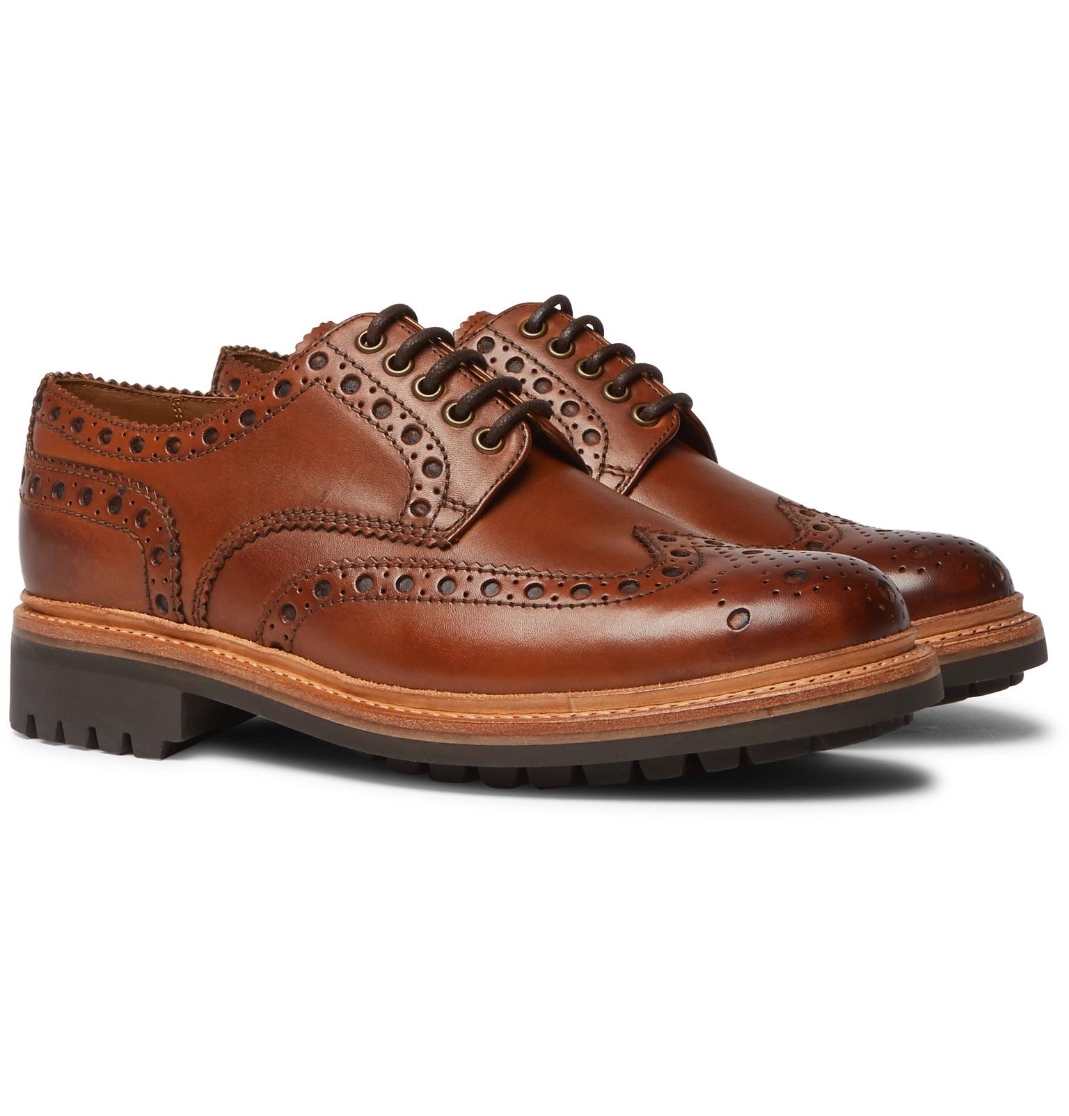 wingtip brogues with suit