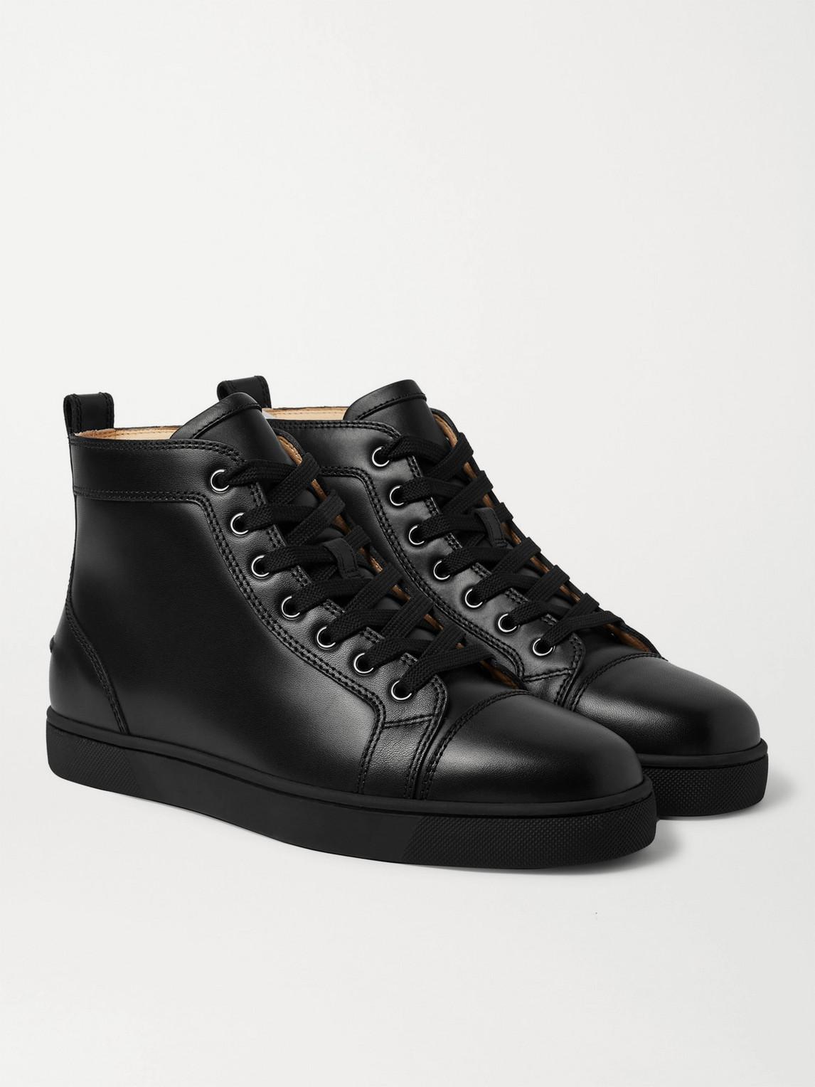 Christian Louboutin Louis Leather High-top Trainers in Black for Men | Lyst  UK