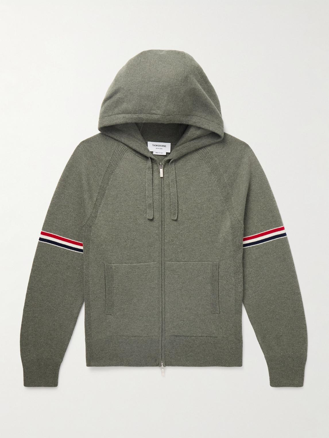 Black and grey striped zip up hoodie outlet