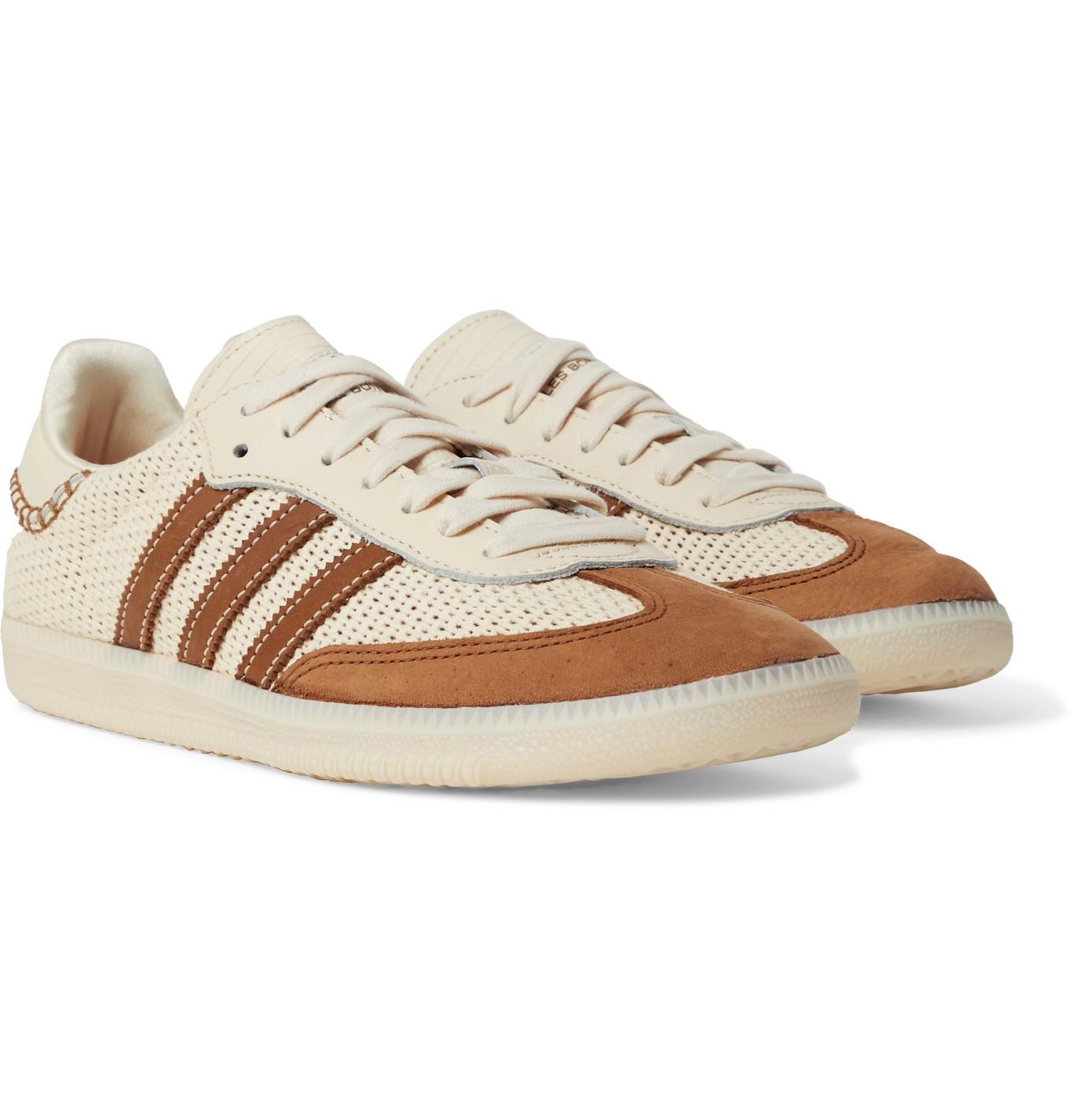 adidas Originals Wales Bonner Samba Leather And Suede Sneakers in White for  Men | Lyst