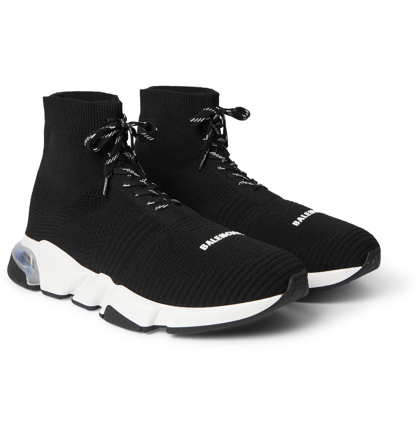 balenciaga speed knit mens black