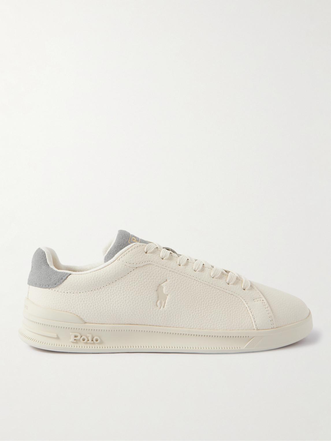 Polo Ralph Lauren Heritage Court Ii Suede-trimmed Logo-debossed