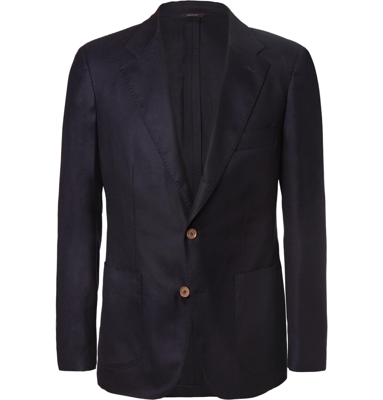 Loro Piana Navy Voyager Slim-fit Cashmere Blazer in Blue for Men - Lyst