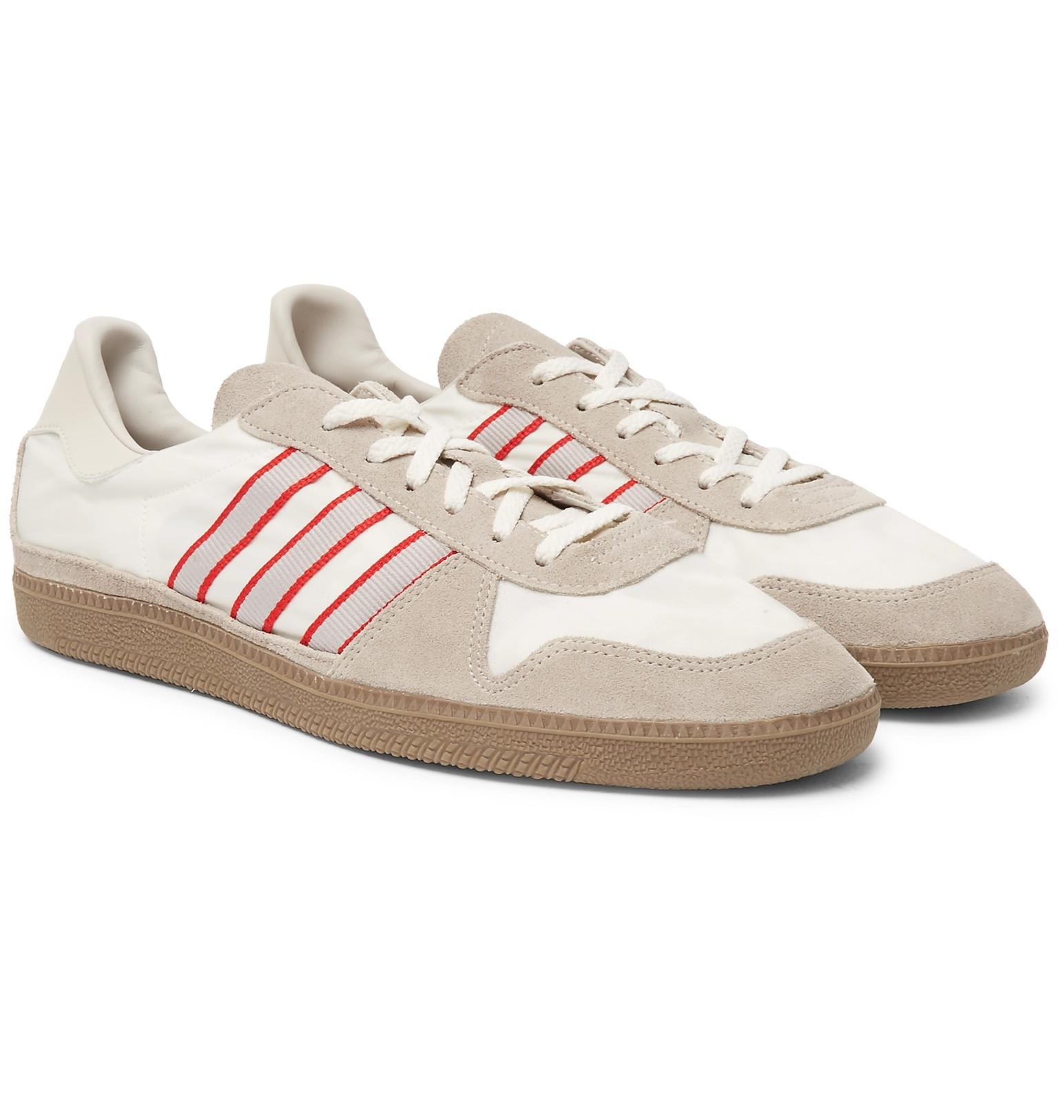 adidas Originals Hulton Spezial Leather-trimmed Shell And Suede ...