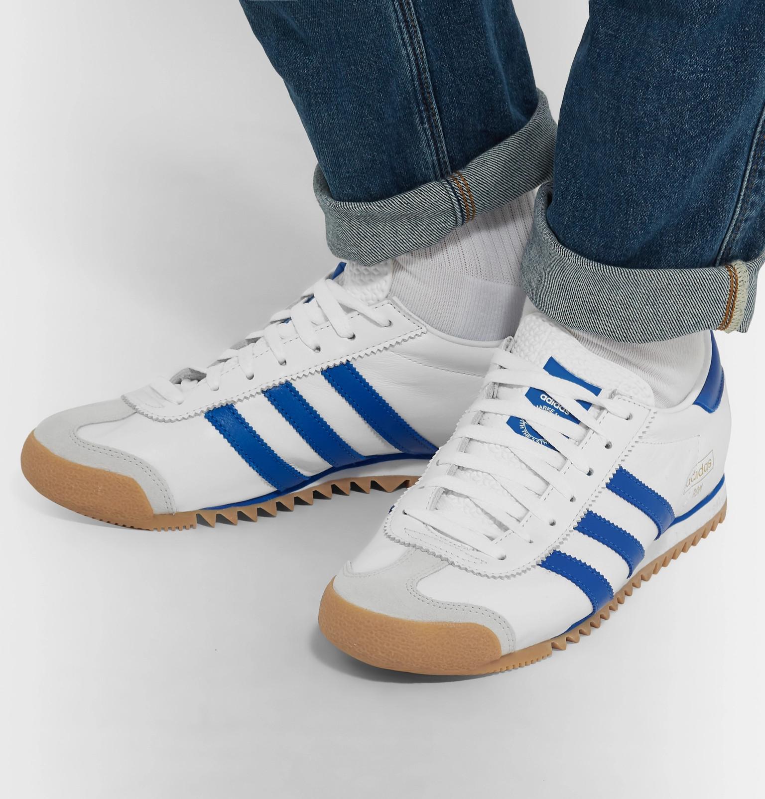 adidas Originals Rom City Series Suede-trimmed Leather Sneakers in White  for Men - Lyst