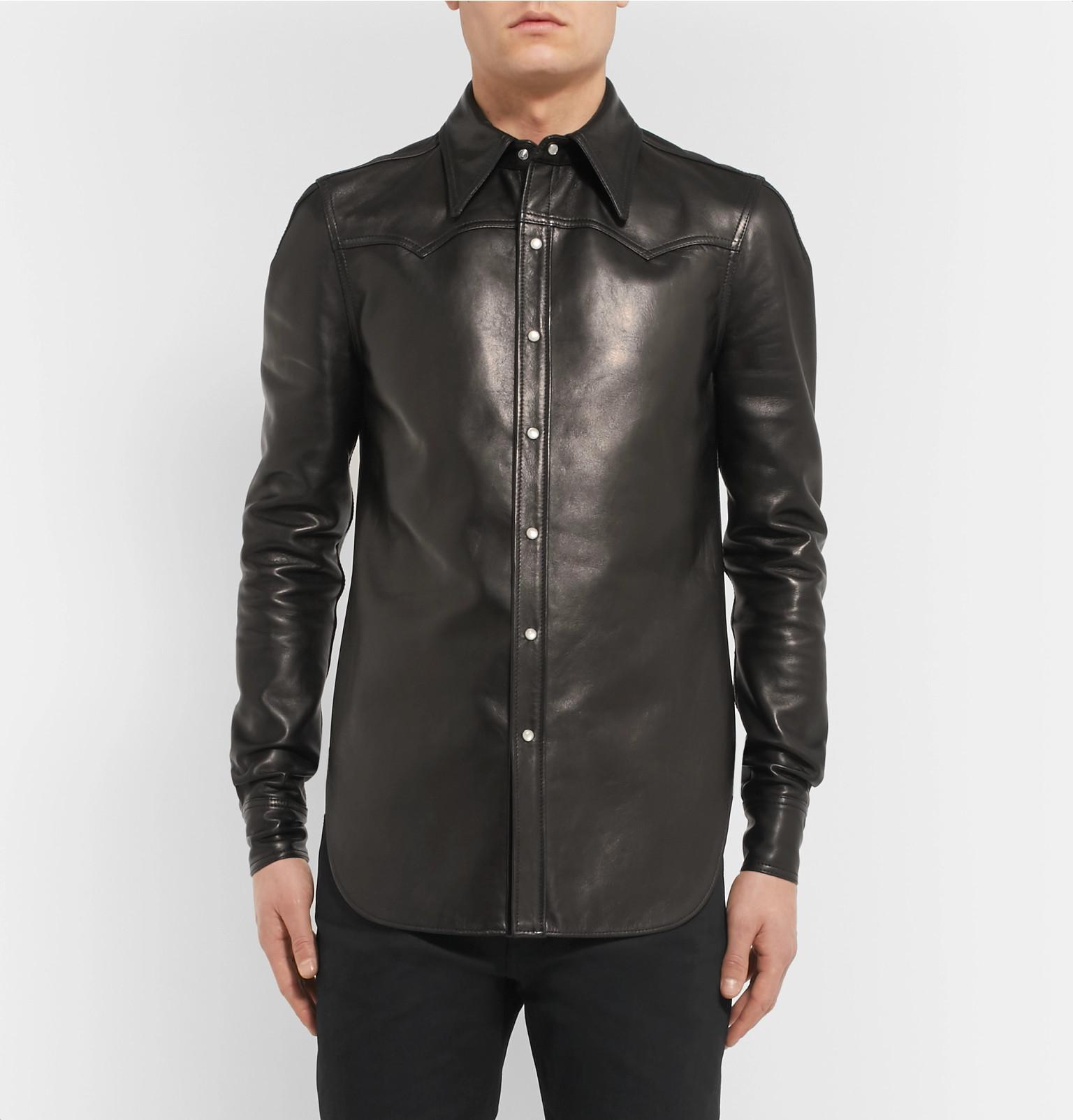 Balenciaga Slim-fit Leather Western 