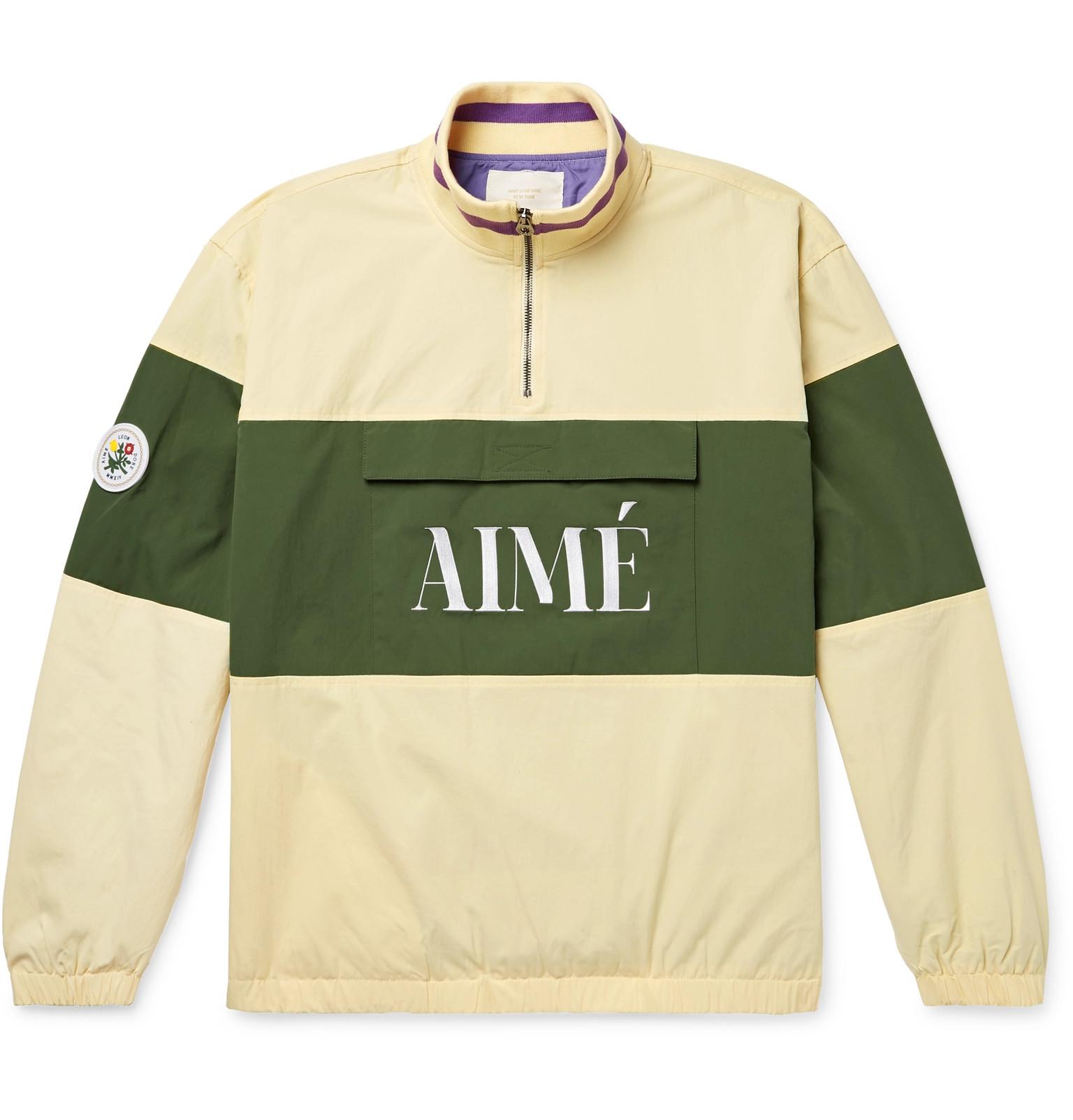 nylon half zip pullover