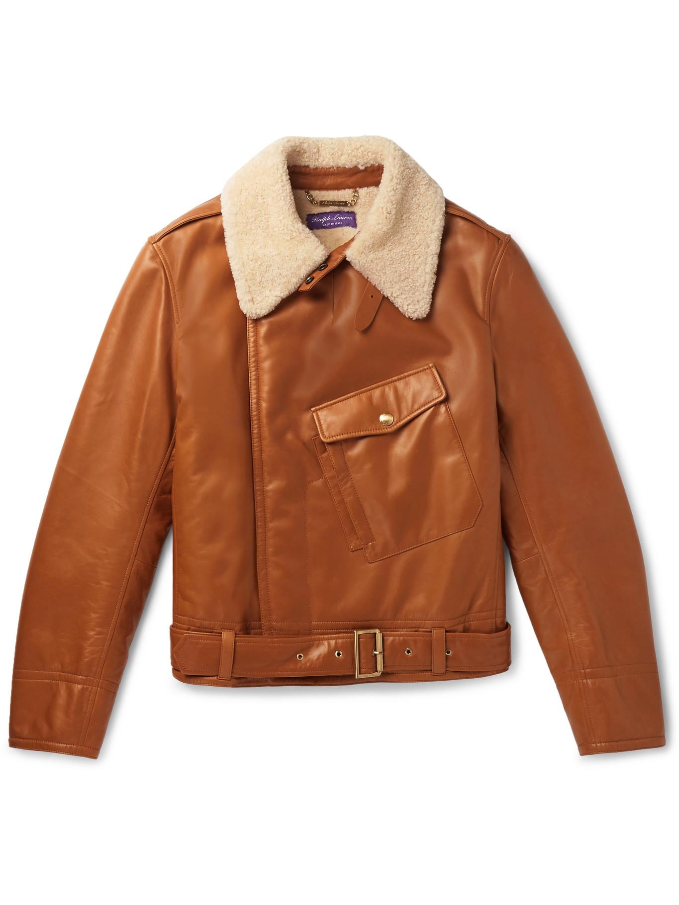 Purple label shearling aviator jacket Clearance