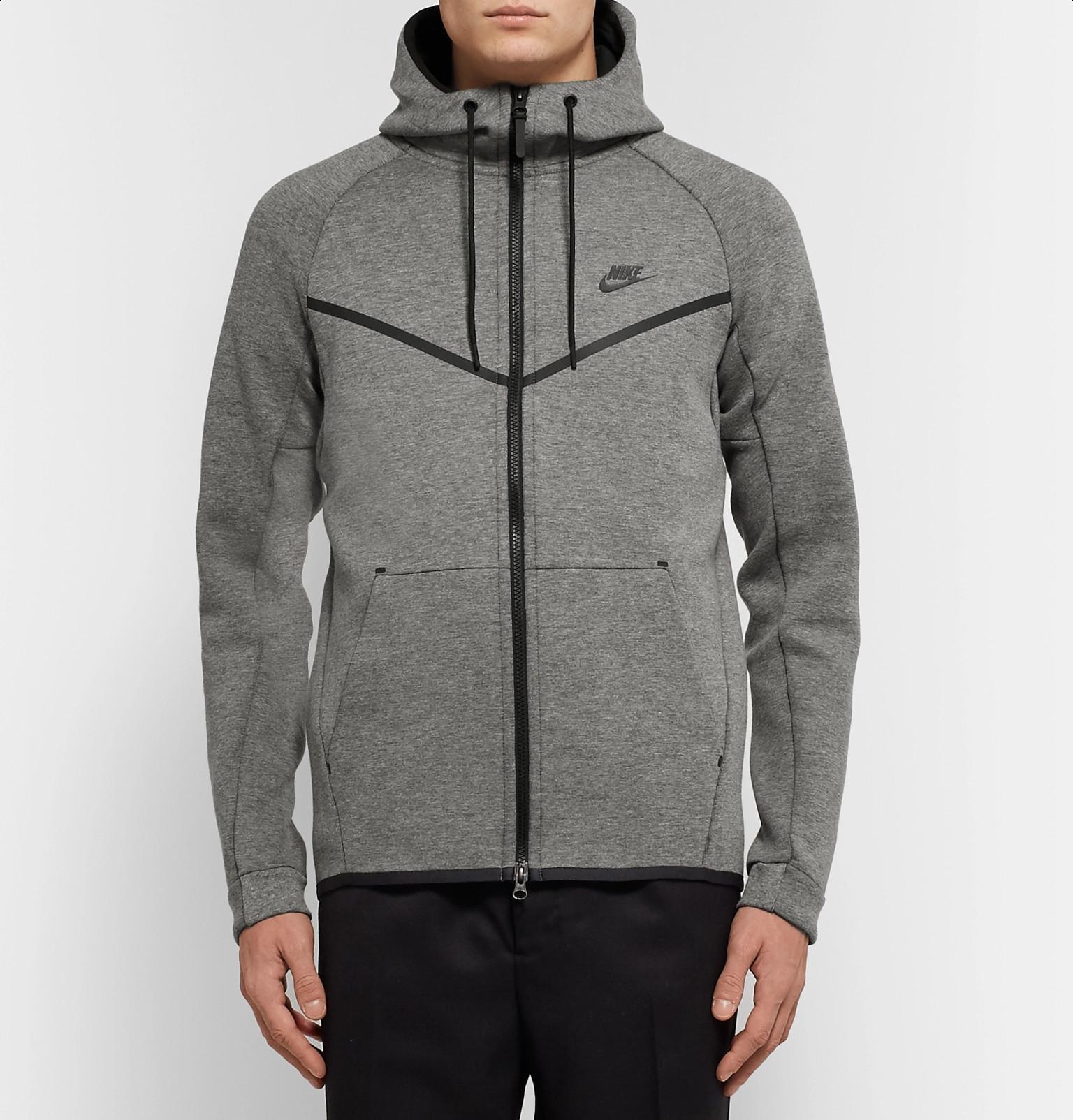 Nike Sportswear Cotton-blend Tech Fleece Zip-up Hoodie in Gray for Men ...