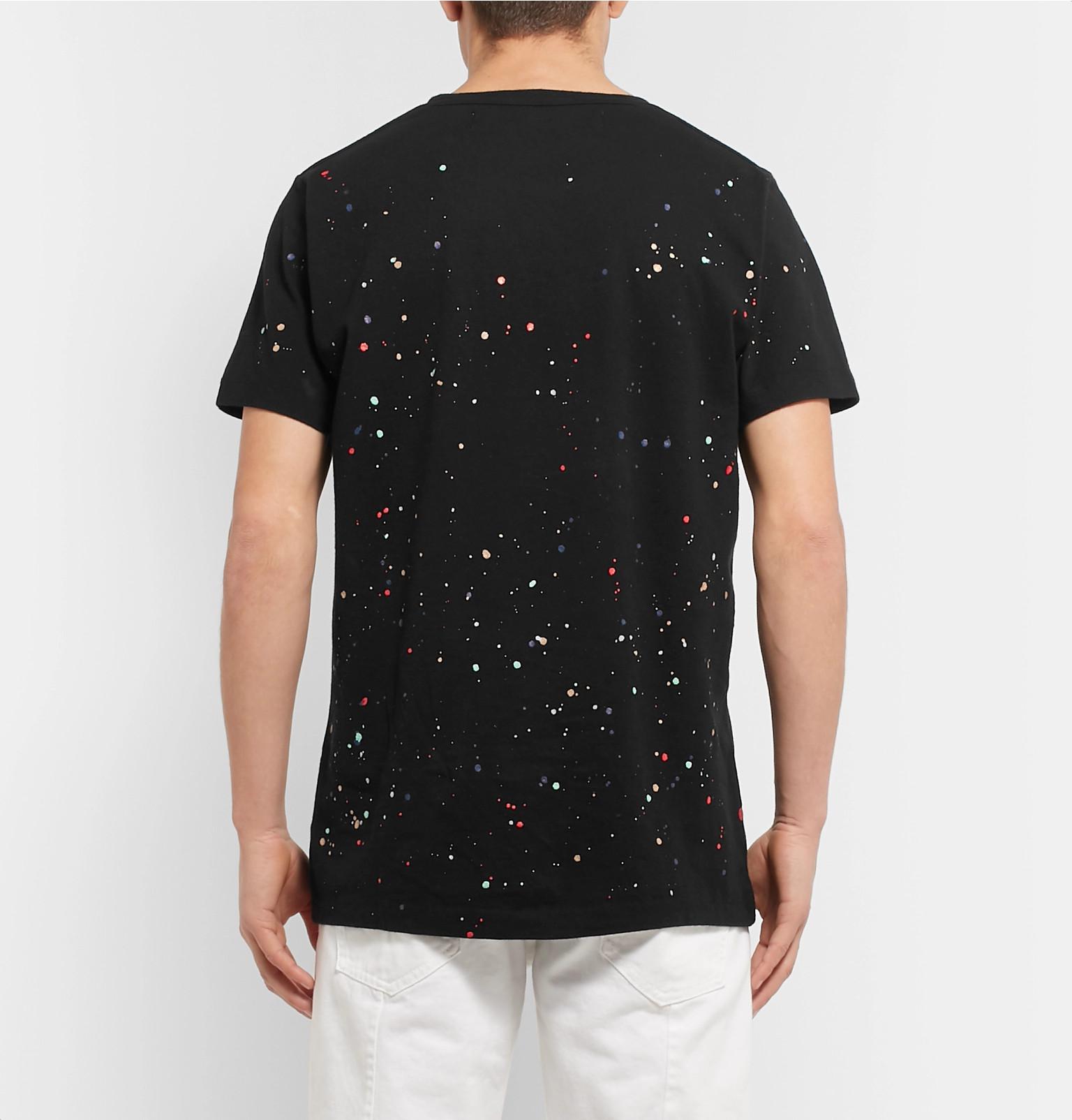 off white splatter tee