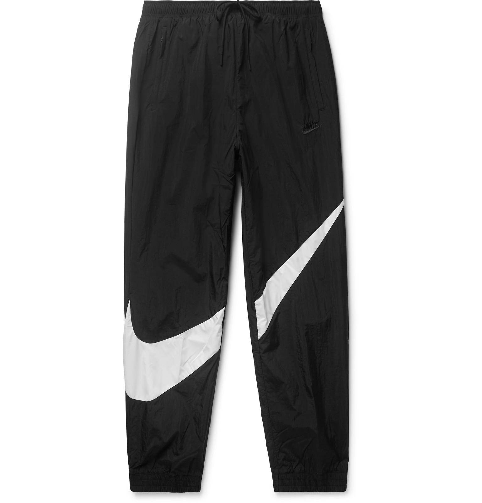 Embutido descuento Parlamento Nike Tapered Logo-print Nylon Track Pants in Black for Men | Lyst