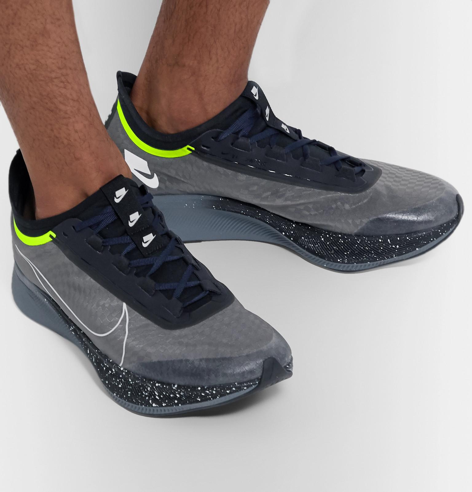 Nike Zoom Fly 3 Premium Vaporweave Running Sneakers in Black for Men - Lyst