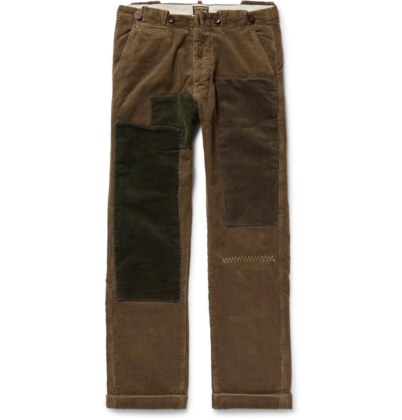 Levi's 1920s Patchwork Cotton-corduroy Trousers in Green for Men | Lyst