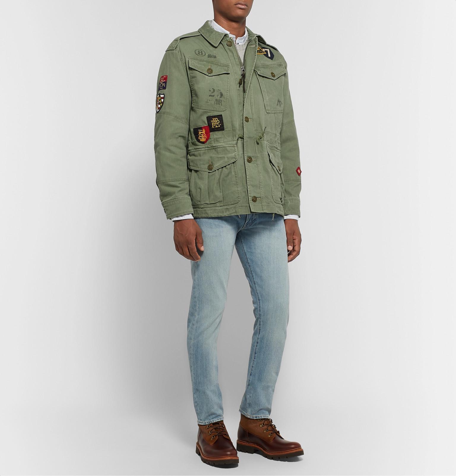 Polo Ralph Lauren Appliquéd Cotton Field Jacket in Green for Men