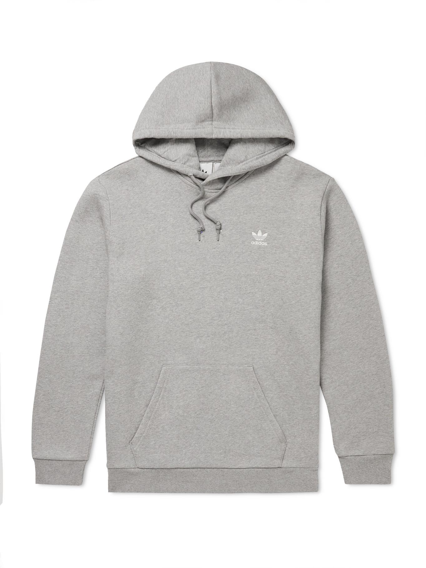 adidas Originals Logo-embroidered Cotton-blend Jersey Hoodie in ... adidas Originals Logo-embroidered Cotton-blend Jersey Hoodie in ...