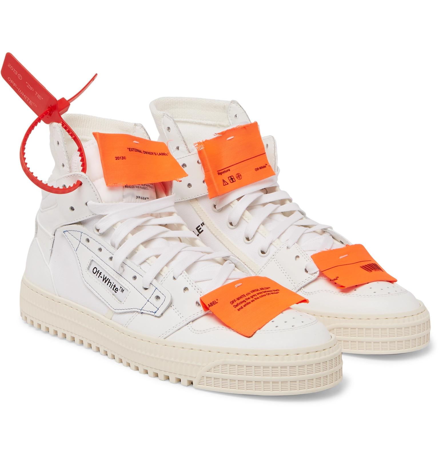 off white high 3.0 canvas sneakers