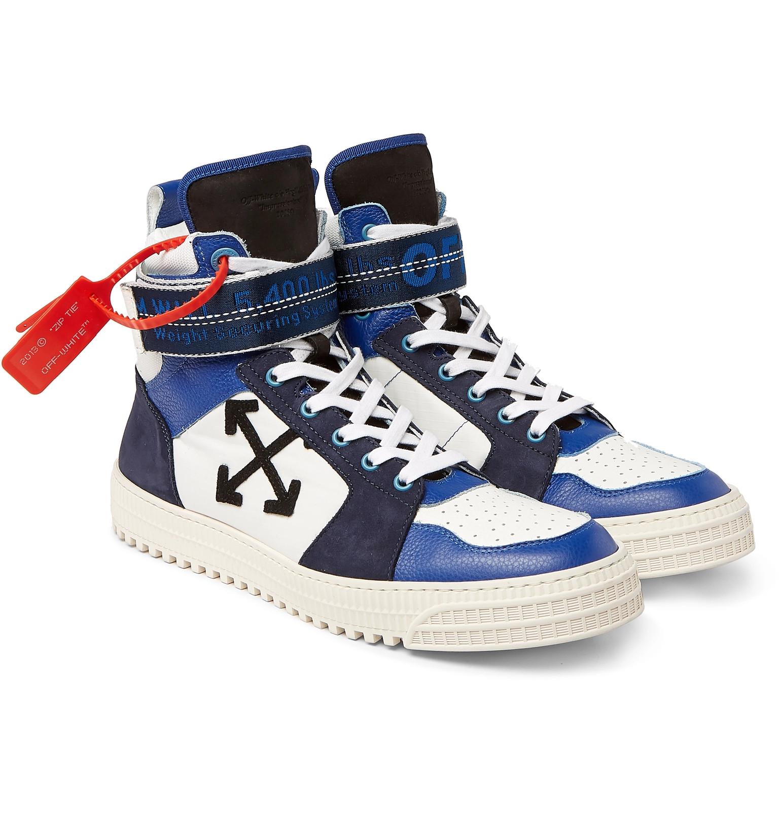 off white high tops blue
