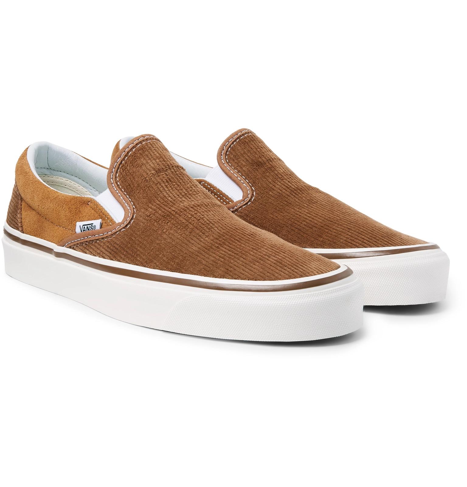 Vans Og 98 Dx Corduroy And Suede Slip-on Sneakers in Brown for Men | Lyst