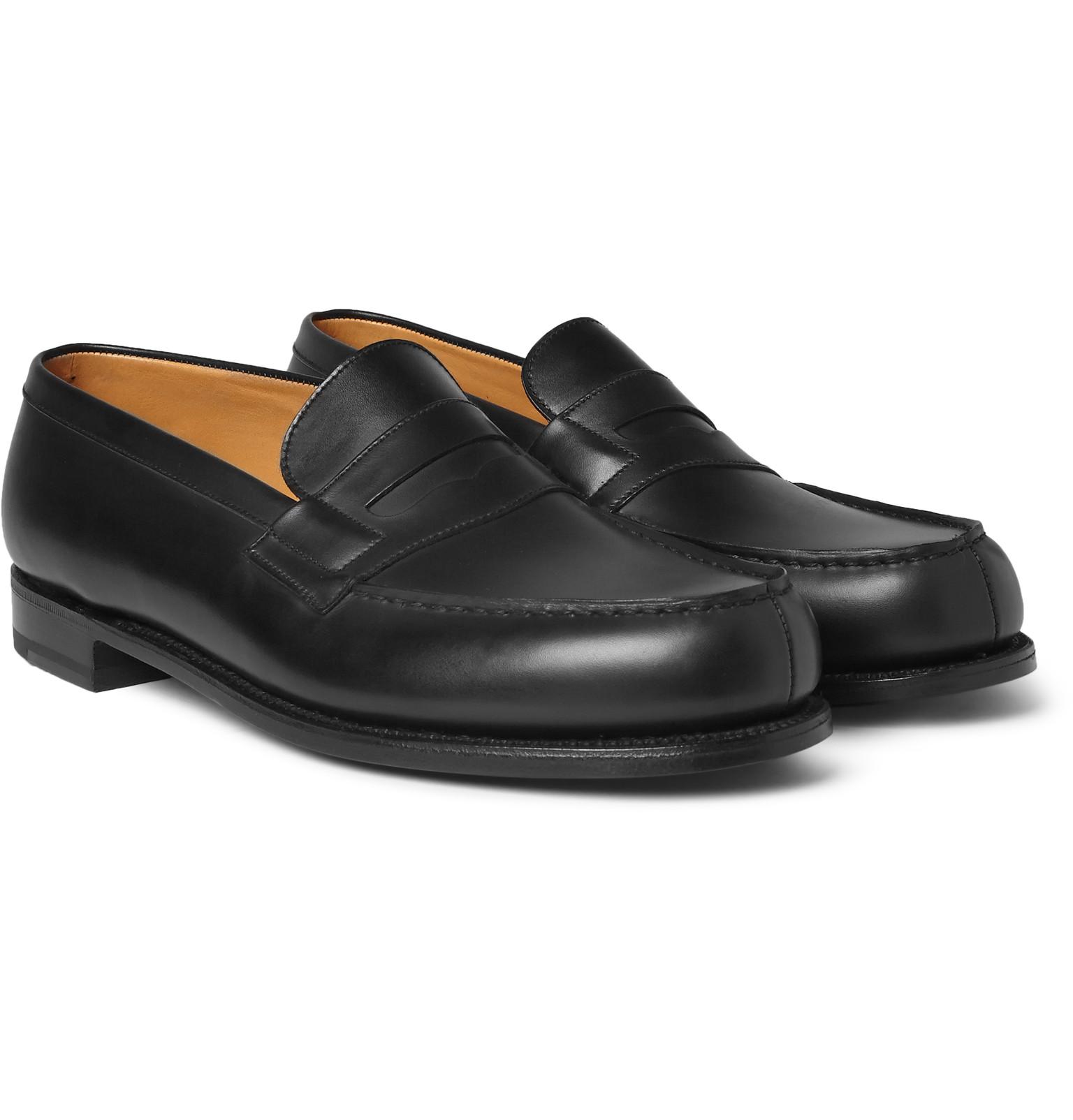 J.M. Weston Leather 180 Loafers in Black for Men - Lyst