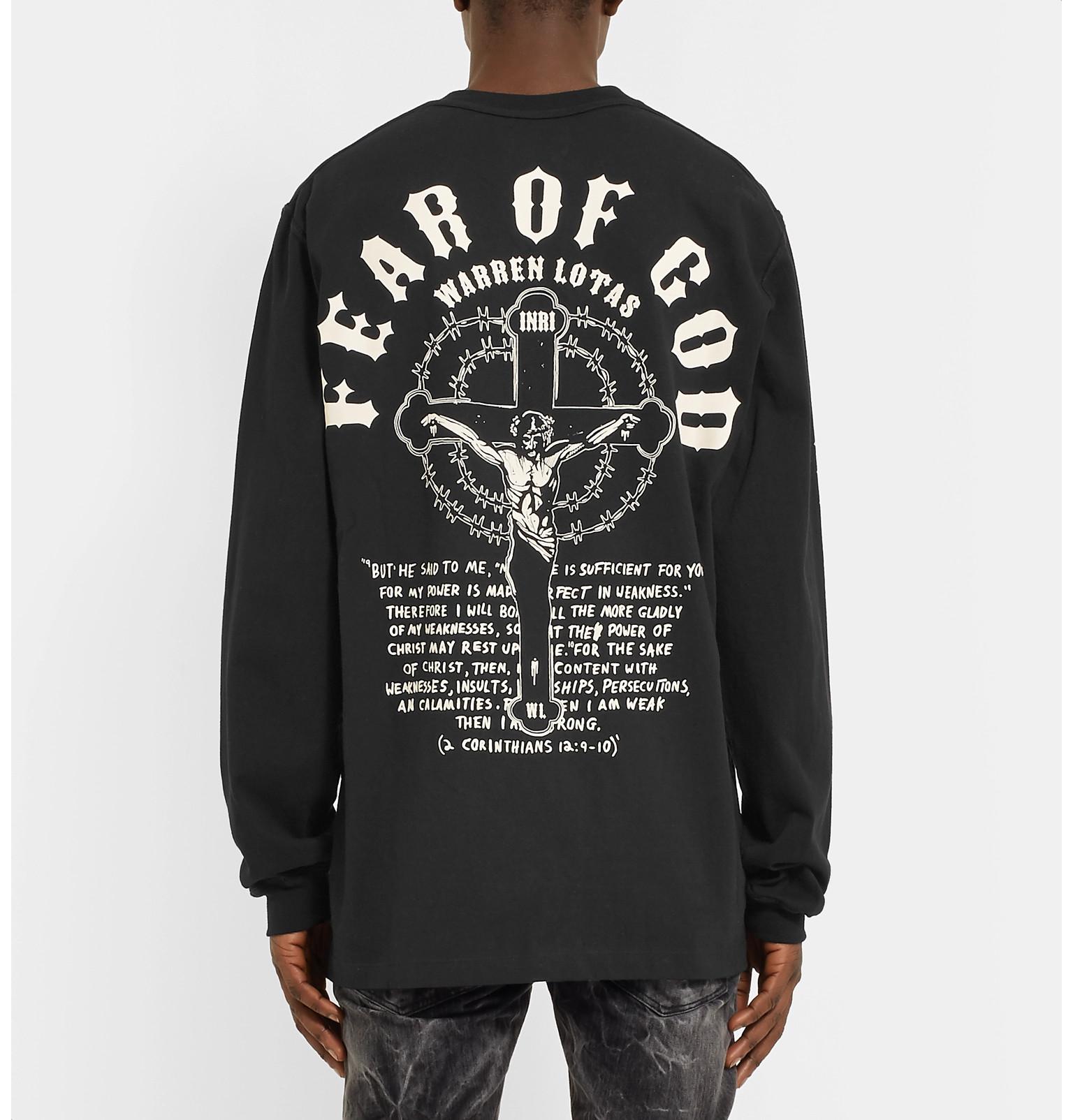 Fear Of God + Warren Lotas Oversized Printed Cotton-jersey T-shirt in ...