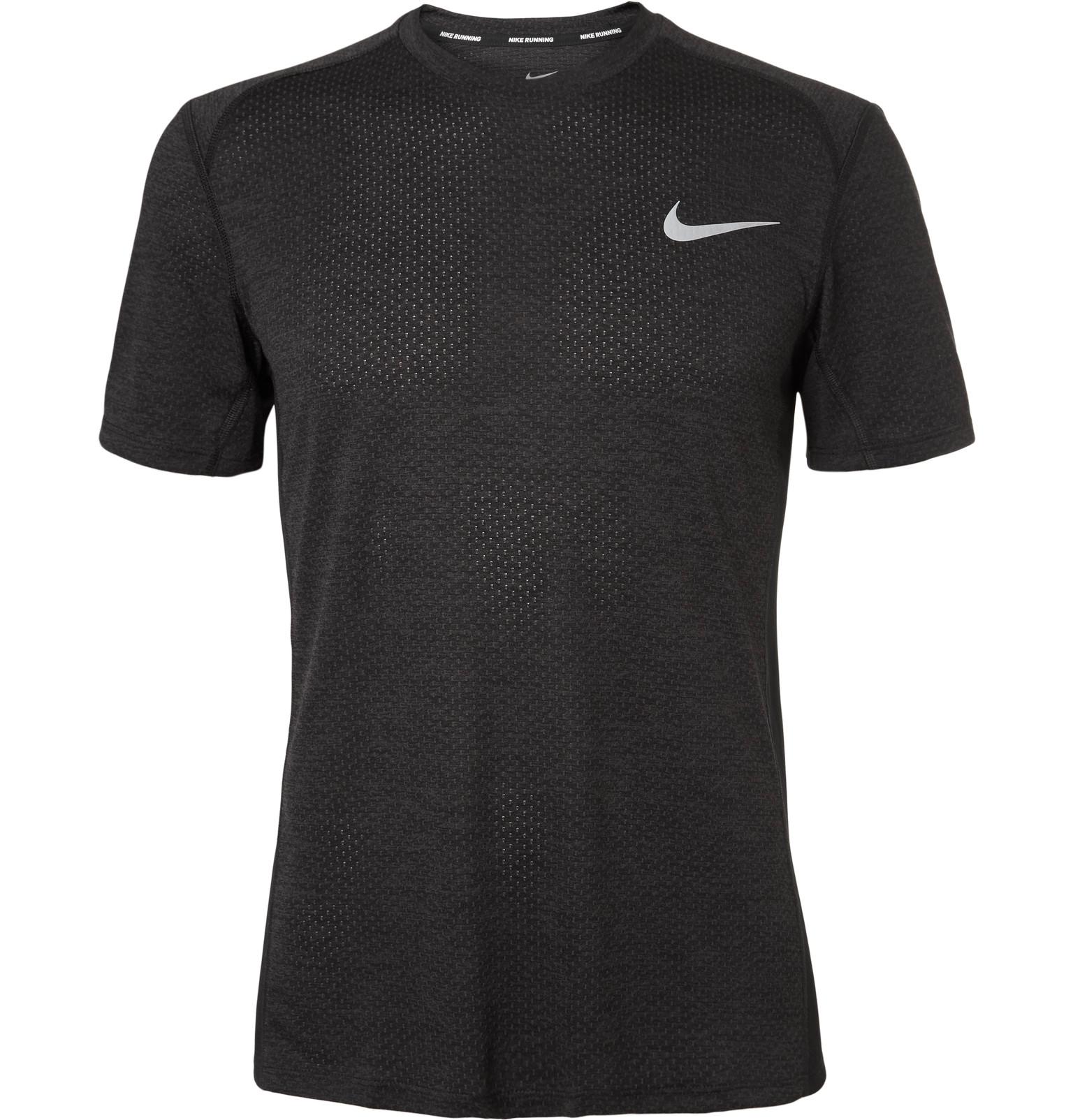 Nike Synthetic Breathe Miler Dri-fit T-shirt in Black for Men - Lyst
