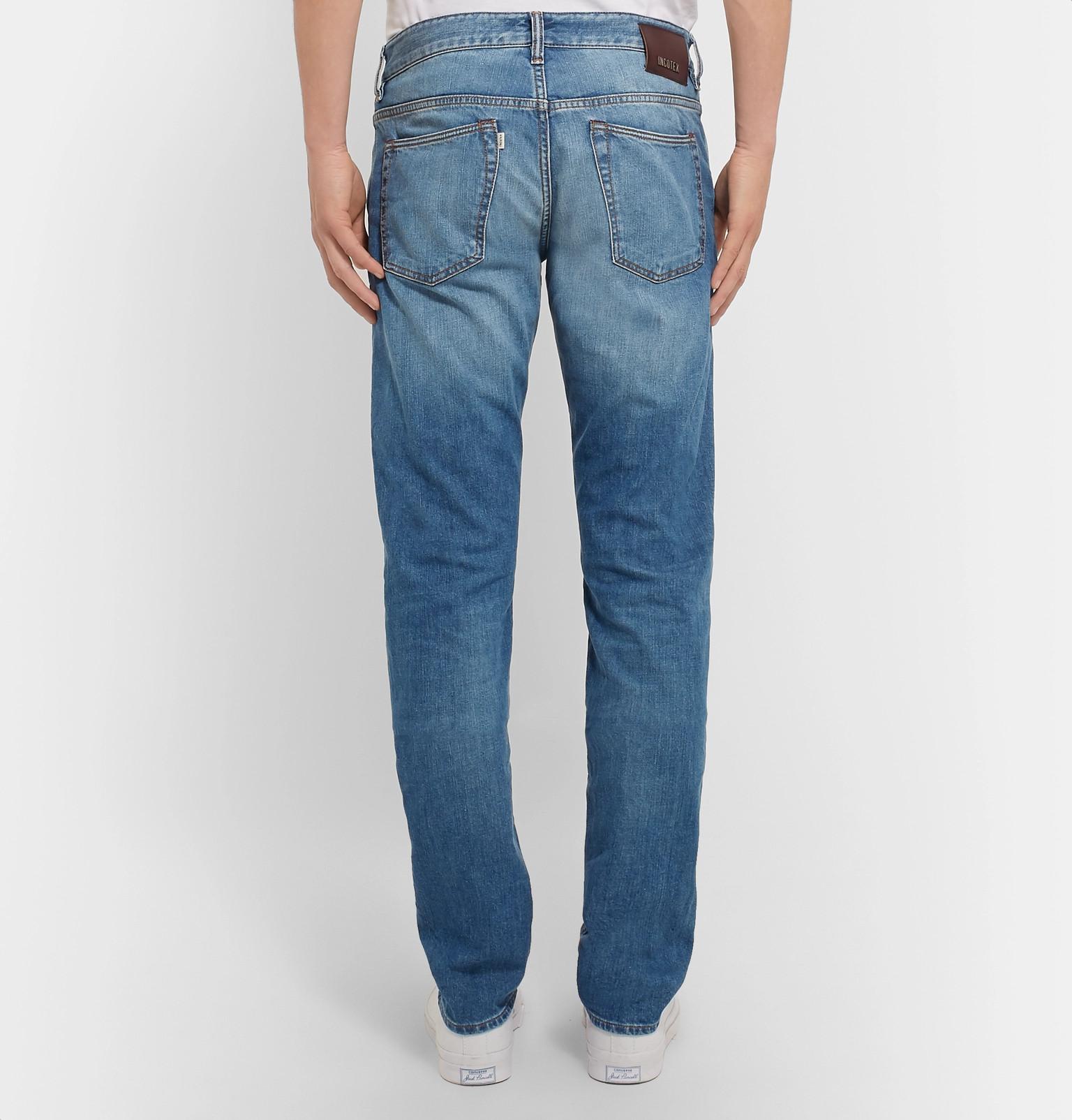 Incotex Slim-fit Stretch-denim Jeans in Blue for Men - Lyst