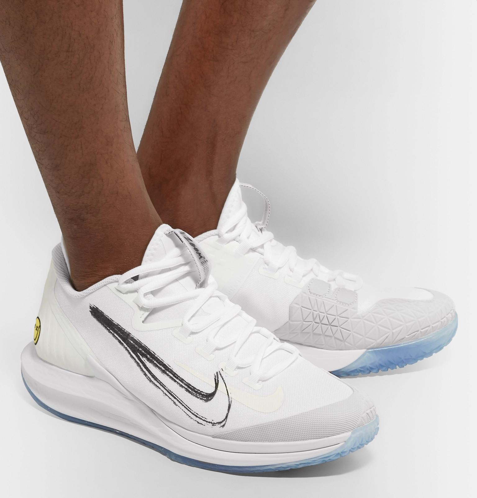 Nike Nikecourt Air Zoom Zero Hc Rubber-panelled Mesh Tennis Sneakers in  White for Men | Lyst Canada