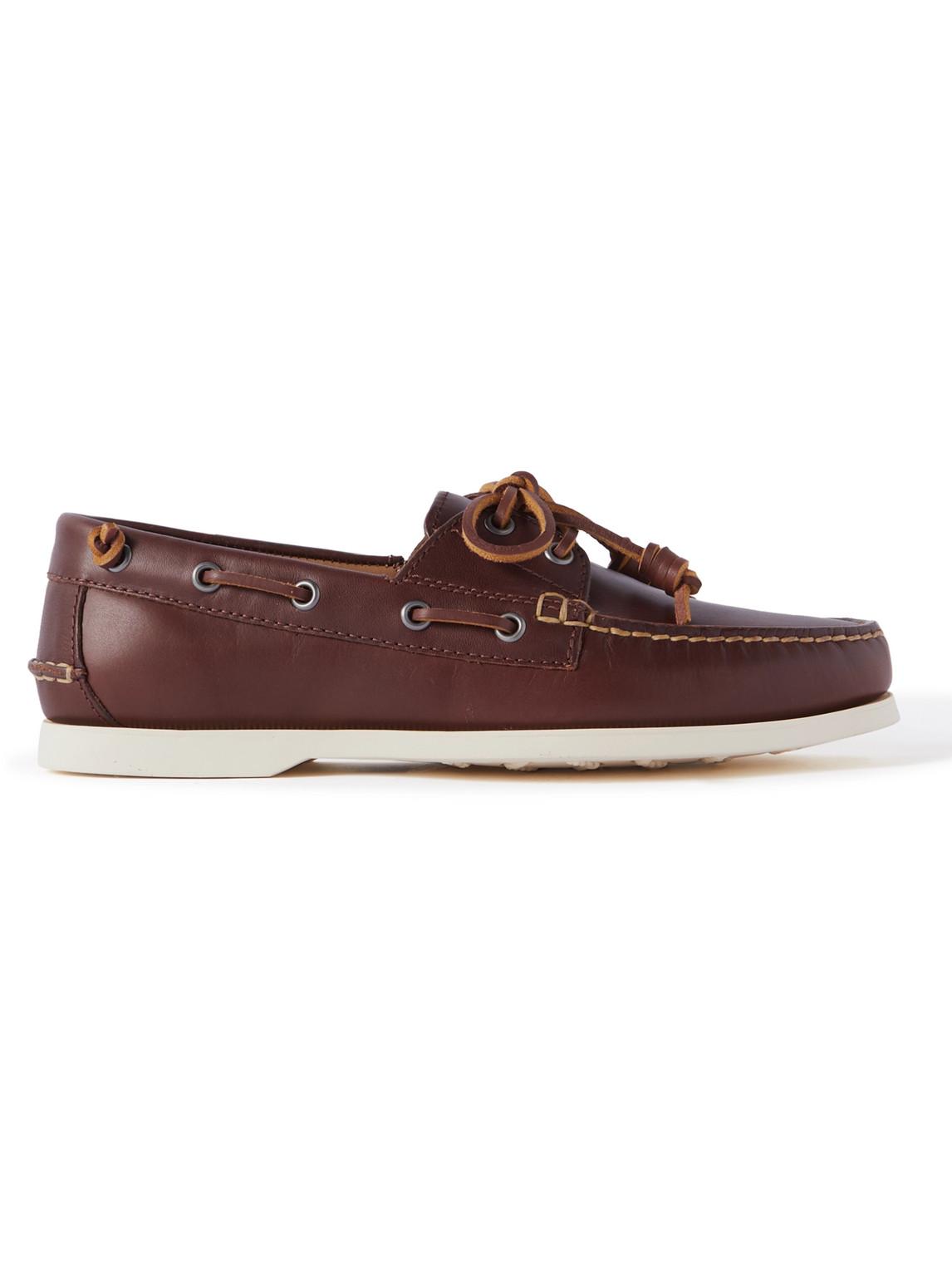 Polo Ralph Lauren Merton Leather Boat Shoes in Brown for Men | Lyst