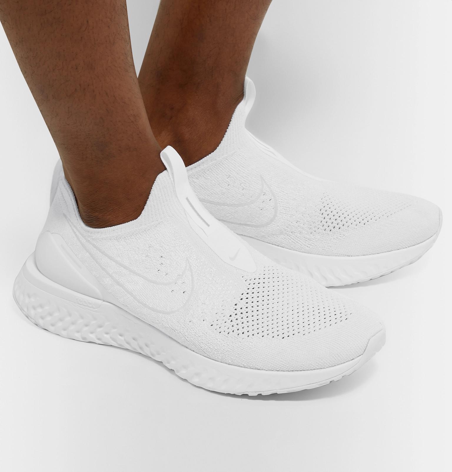 Nike Epic Phantom React Flyknit Running Sneakers in White for Men | Lyst  Australia
