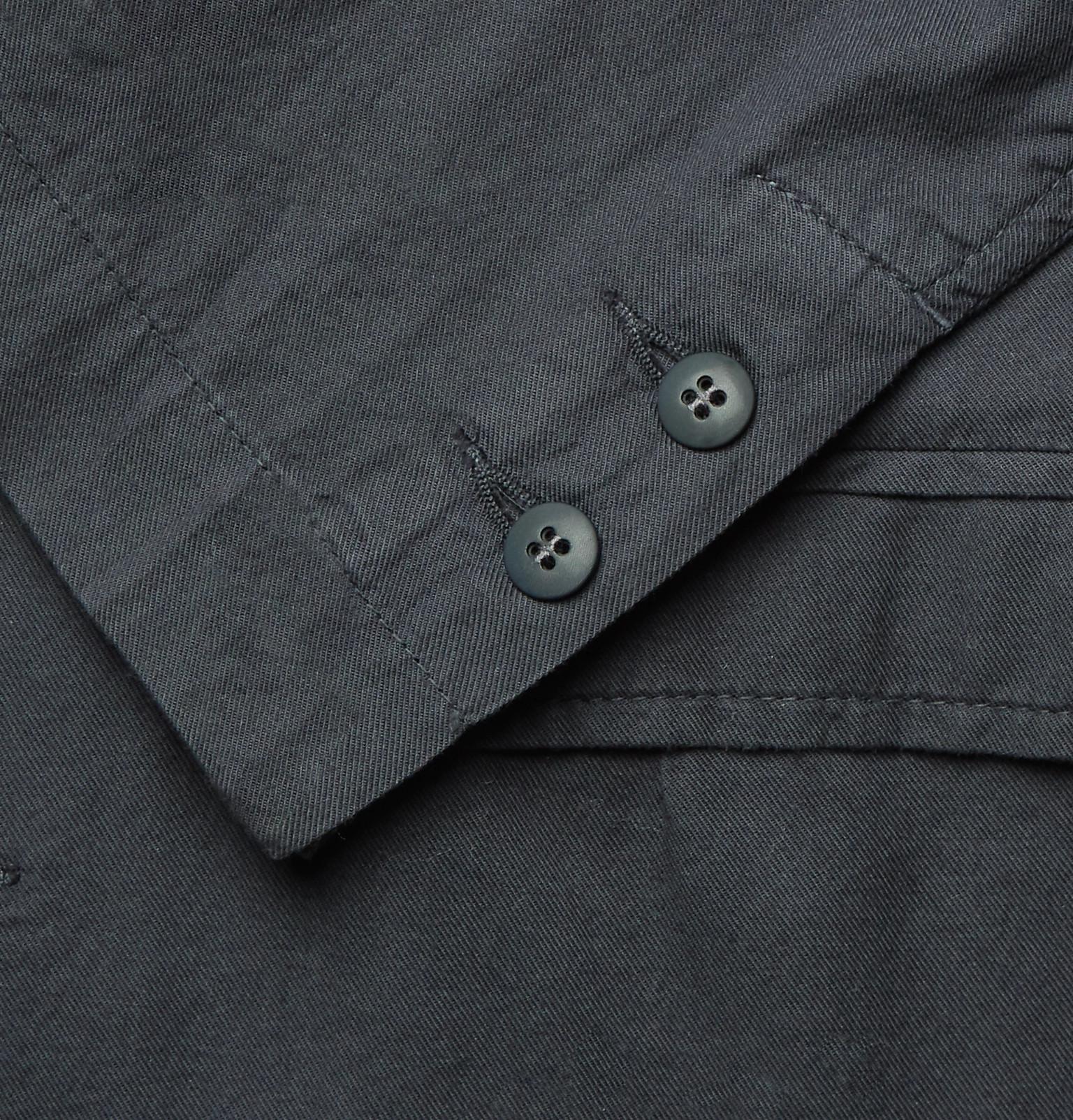 gray unstructured blazer