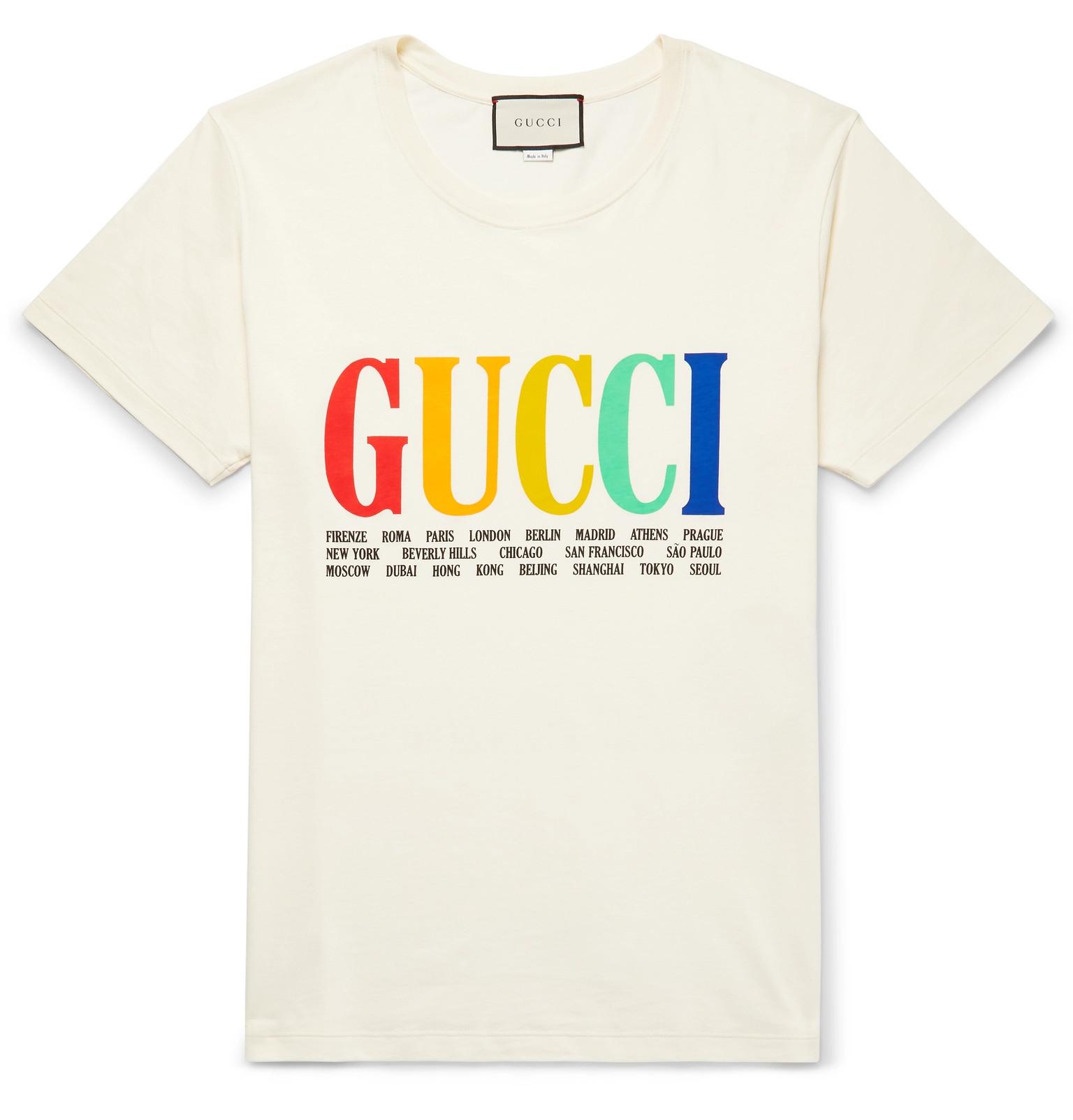 Gucci Rainbow Cities T Shirt for Men | Lyst