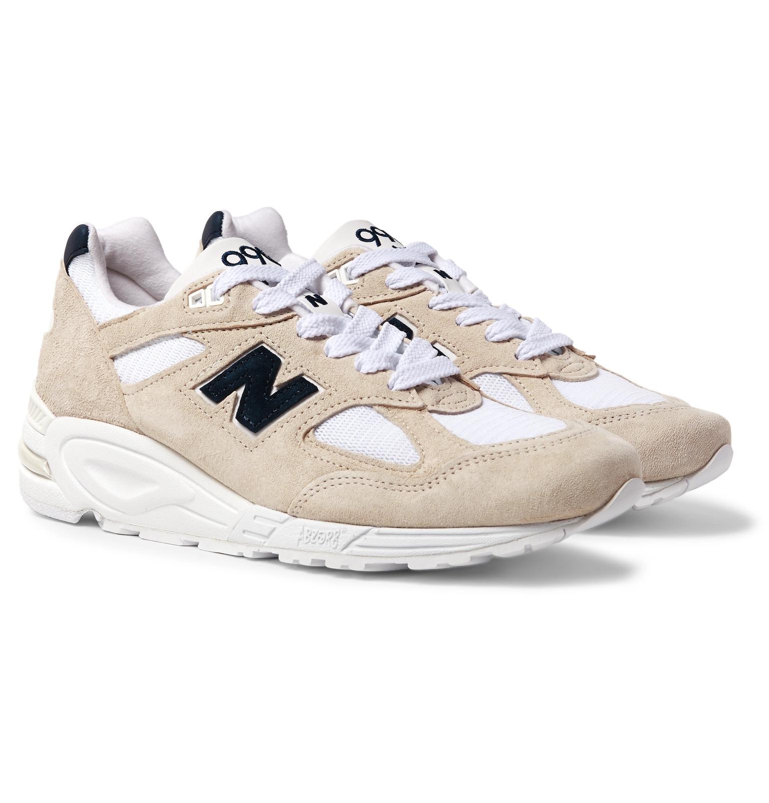 Balance 990v2 Suede And Mesh Sneakers 