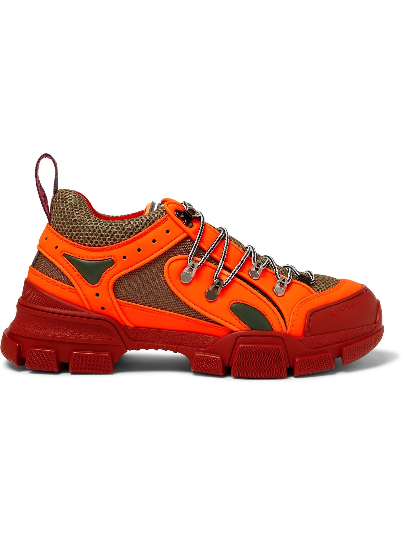 Gucci Orange Flashtrek Sneakers for Men | Lyst