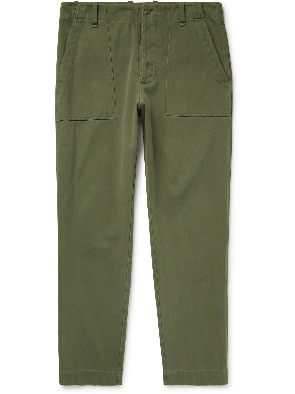 パンツ THE ROW Cotton valerio pants Valerio Pant Green in Cotton – The Row