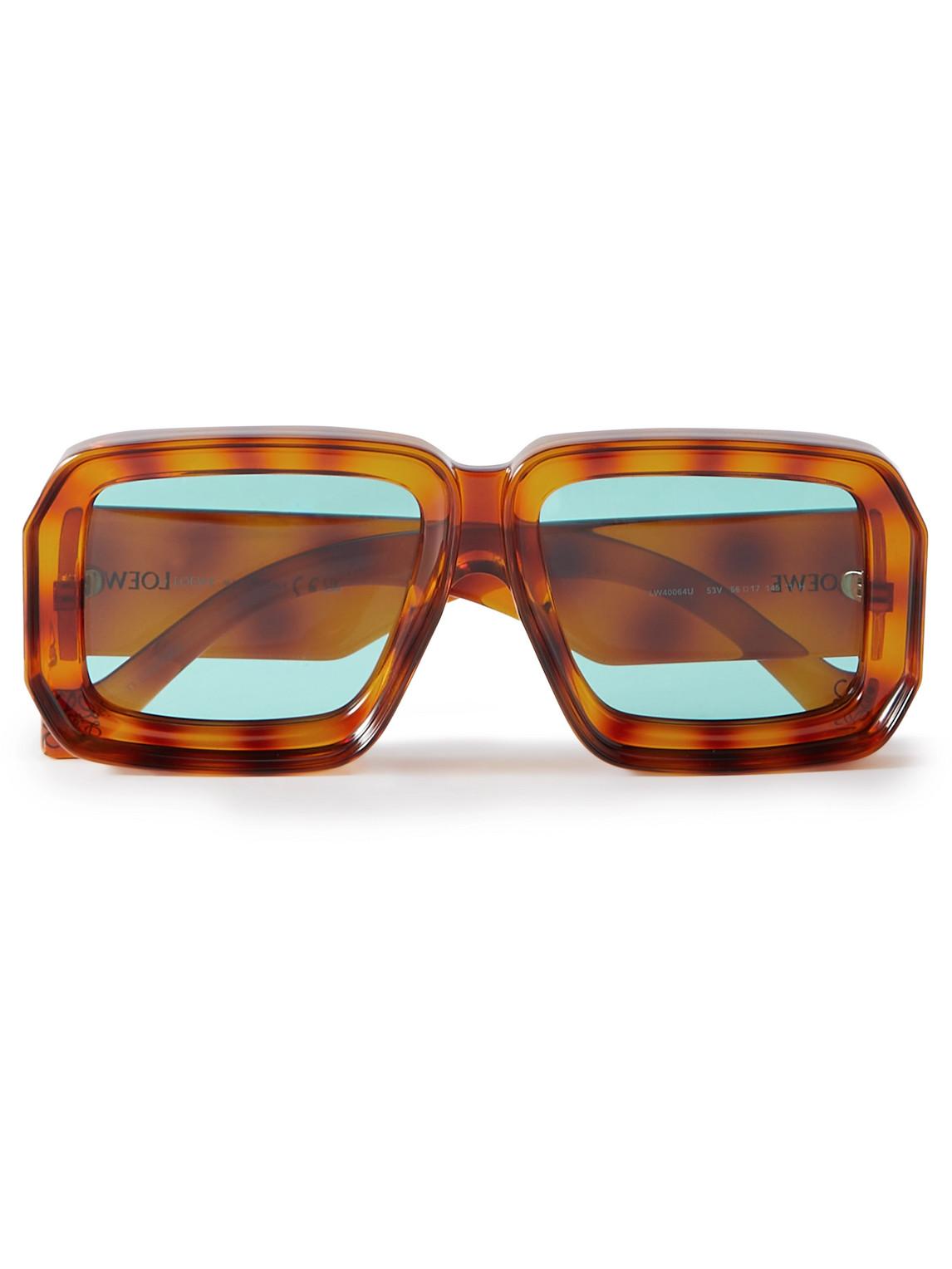 Loewe Paula's Oversized Dframe Tortoiseshell Acetate Sunglasses