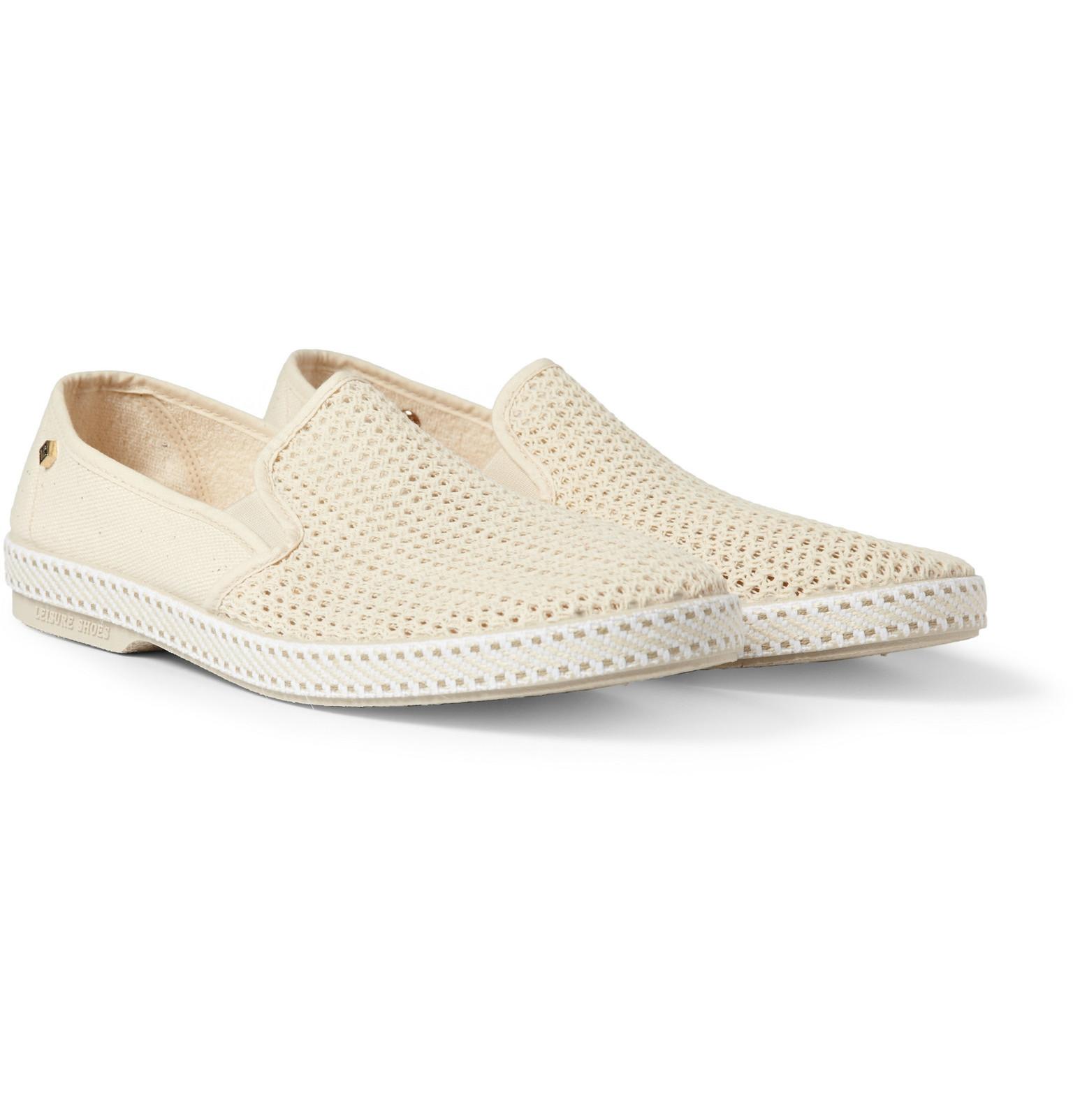 Rivieras Cotton Mesh Slip-On Shoes in Natural for Men - Lyst