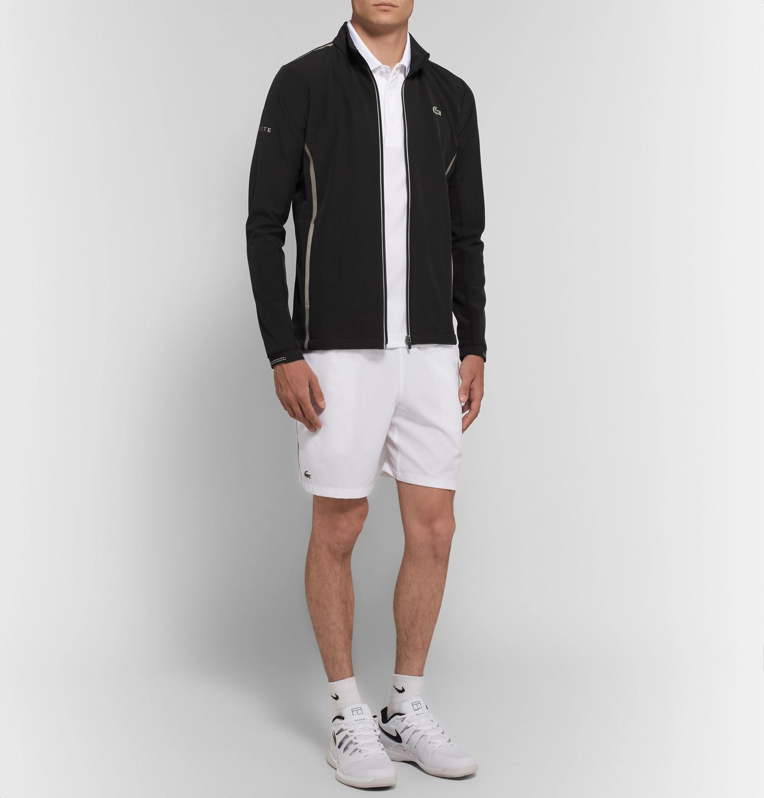 Lacoste Sport Novak Djokovic Stretch-jersey Zip-up Jacket in Black for Men  | Lyst