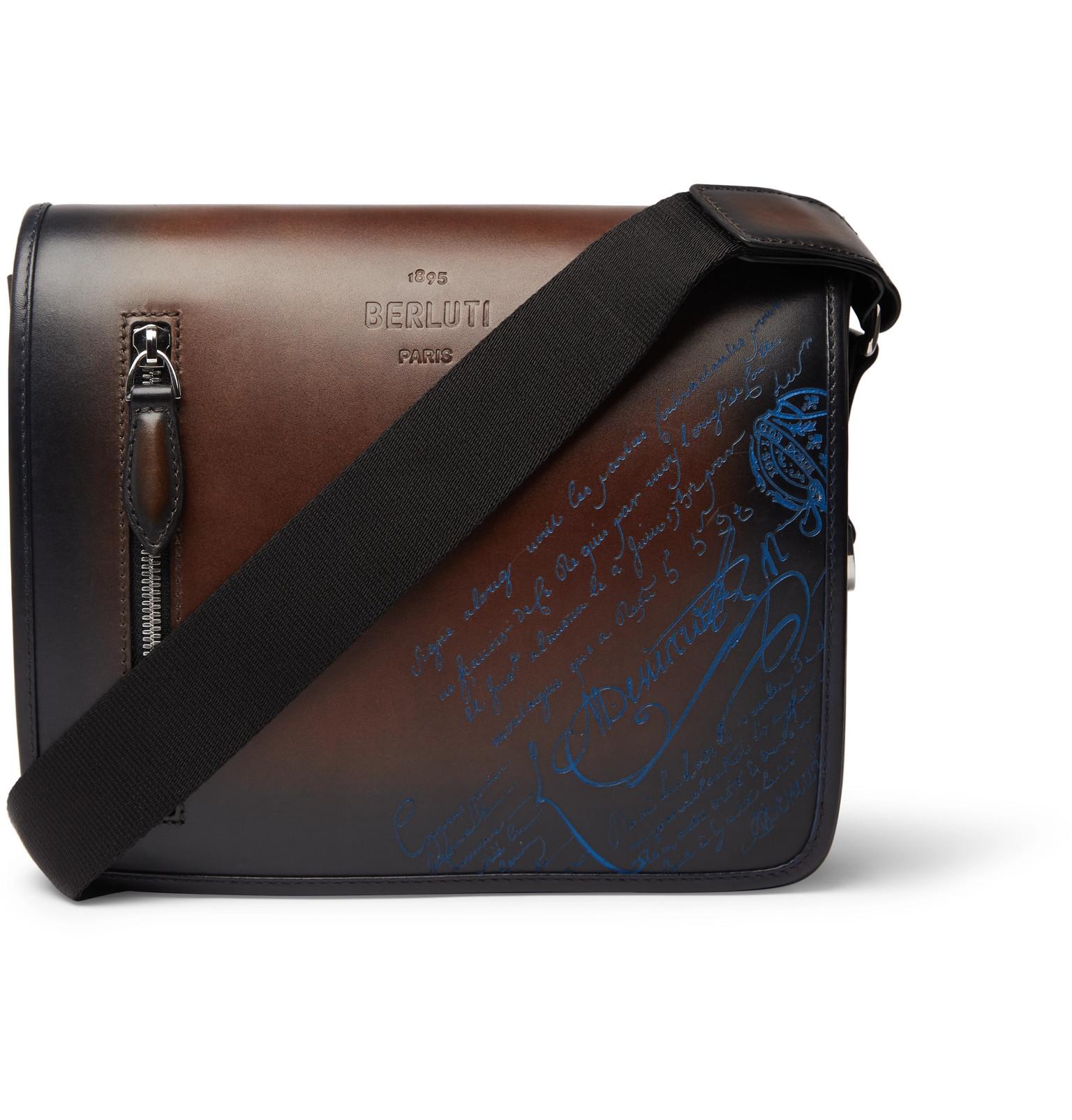 Berluti Men's Balade Leather Messenger Bum Bag – Luxuria & Co.