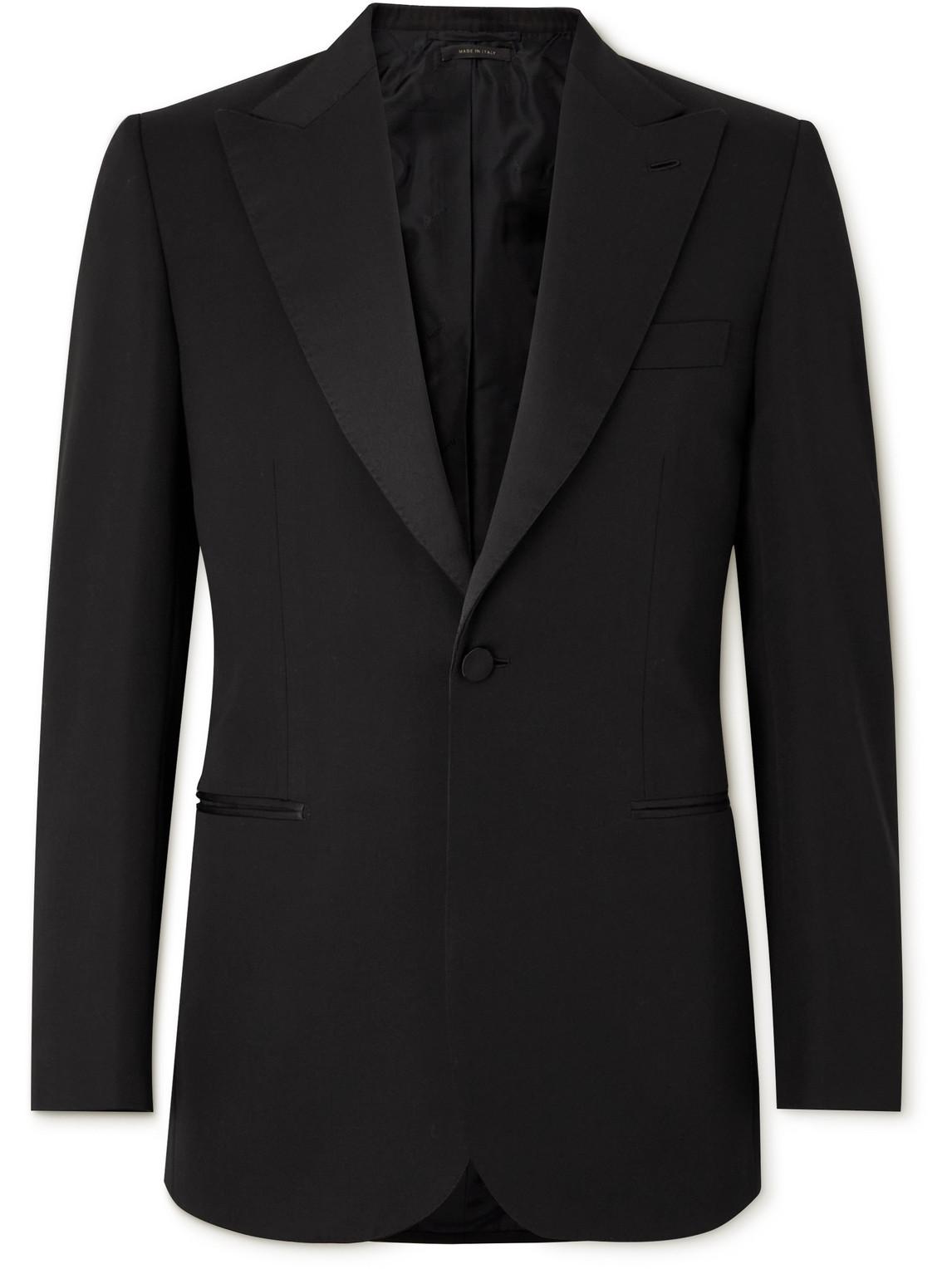 Brioni Virgilio Silk-trimmed Wool Tuxedo Jacket in Black for Men | Lyst