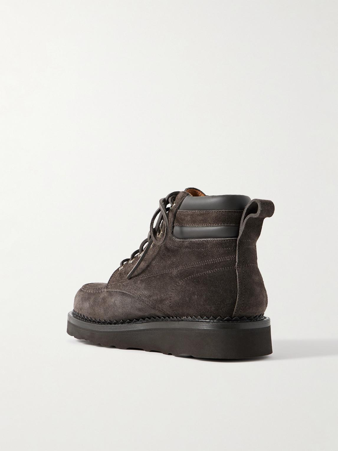 Yuketen Leather-Trimmed Suede Boots in Black for Men Lyst UK