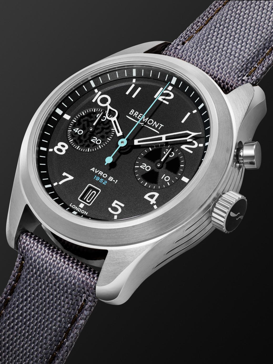 Bremont Vulcan Limited Edition Automatic Chronograph 42 mm Uhr aus Edelstahl mit Armband aus Segeltuch in Schwarz fur Herren Lyst DE