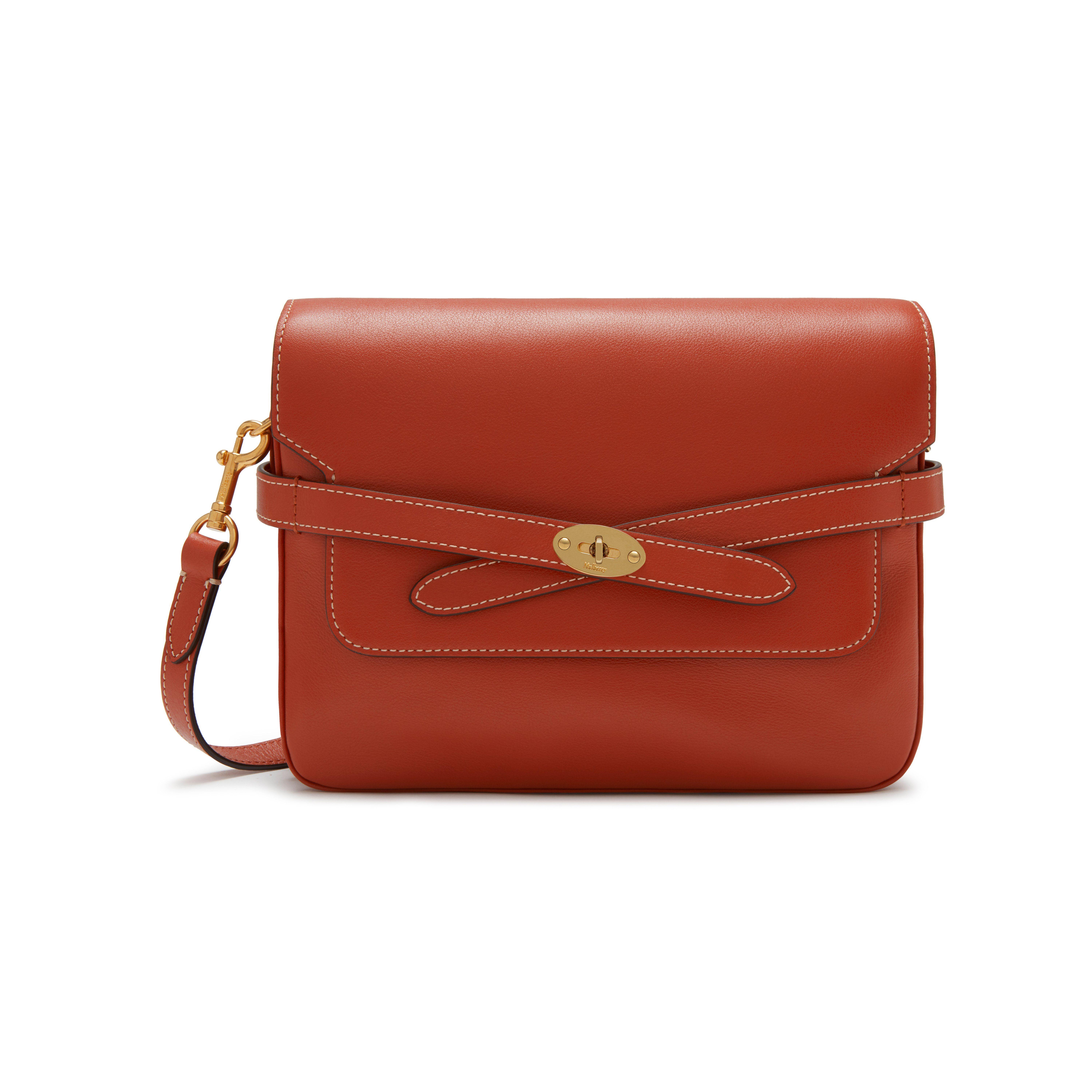 Mulberry Belted Bayswater Satchel In Rust Silky Calf in Brown Lyst