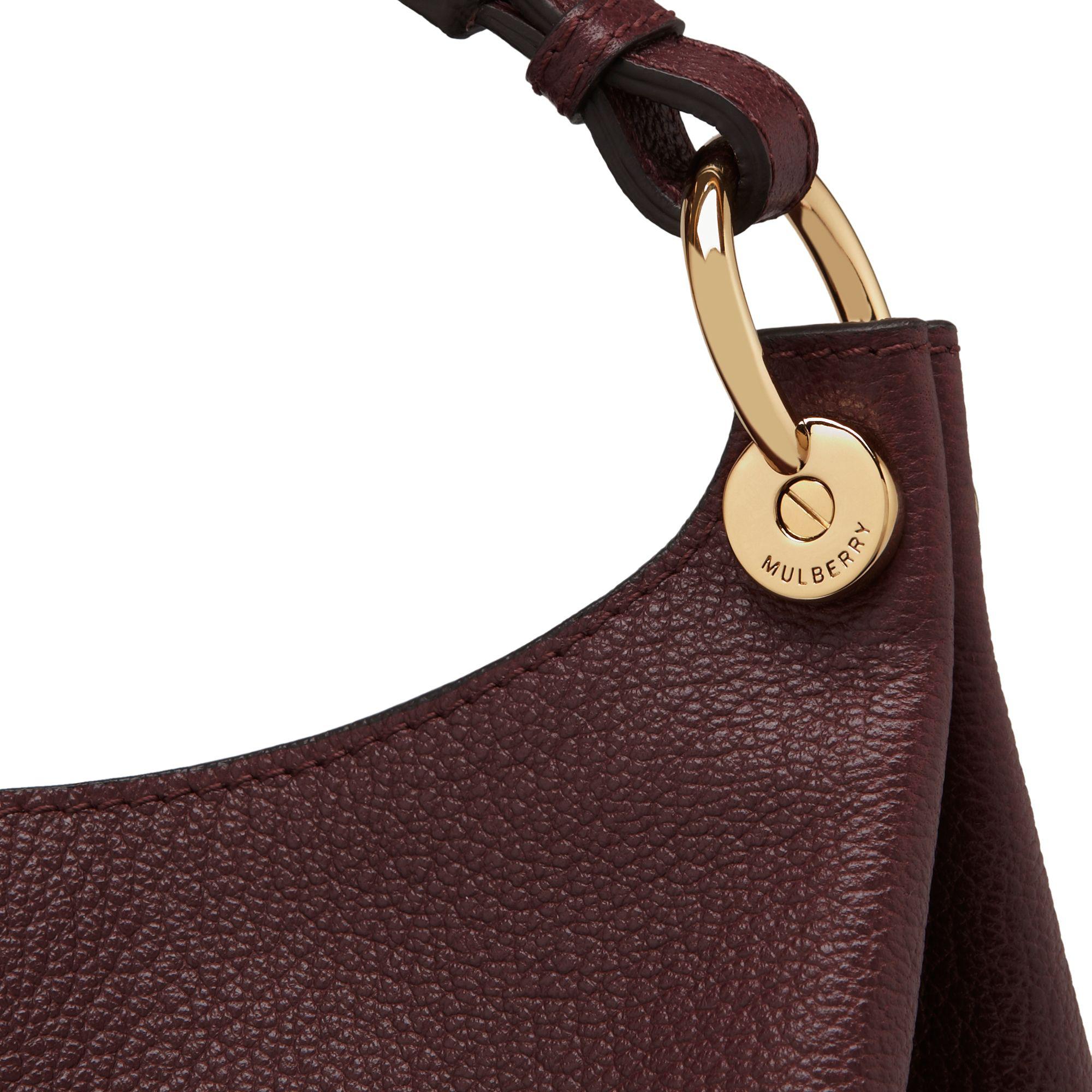 Mulberry Freya Small Leather Hobo Bag, Rose Petal