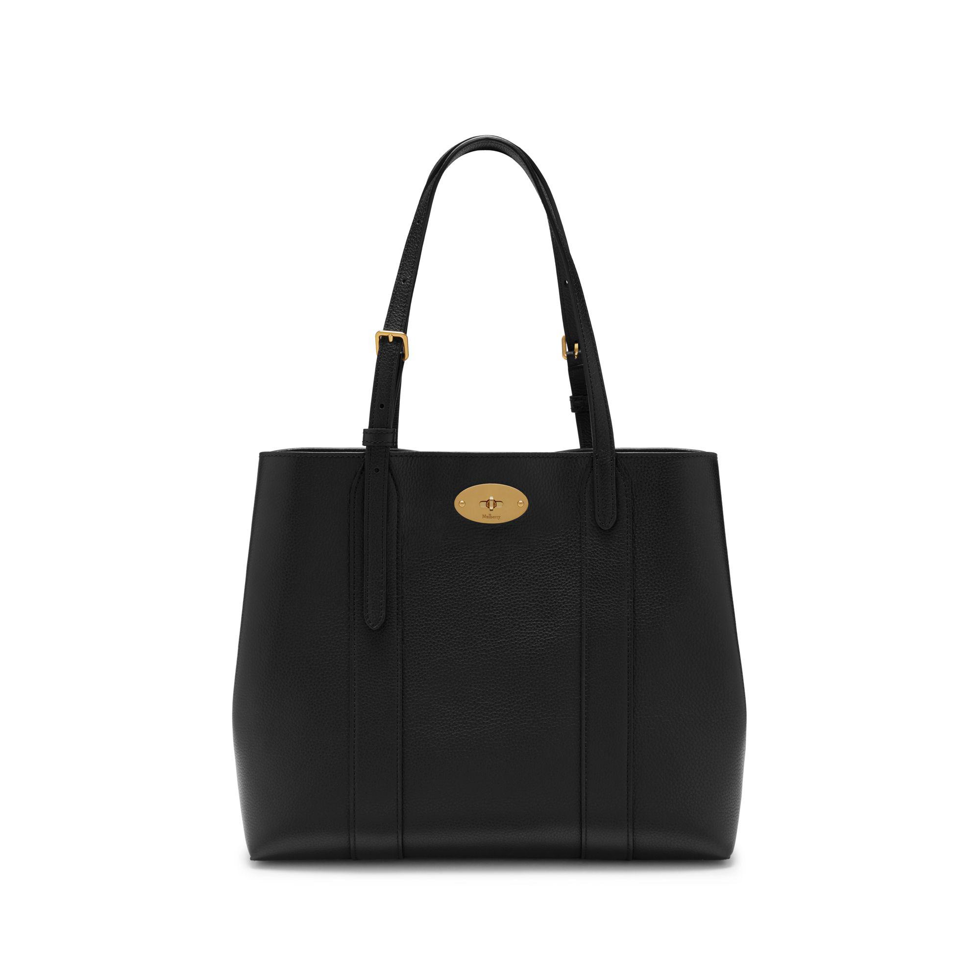 Mulberry Leather Small Bayswater Tote Bag in Black - Lyst