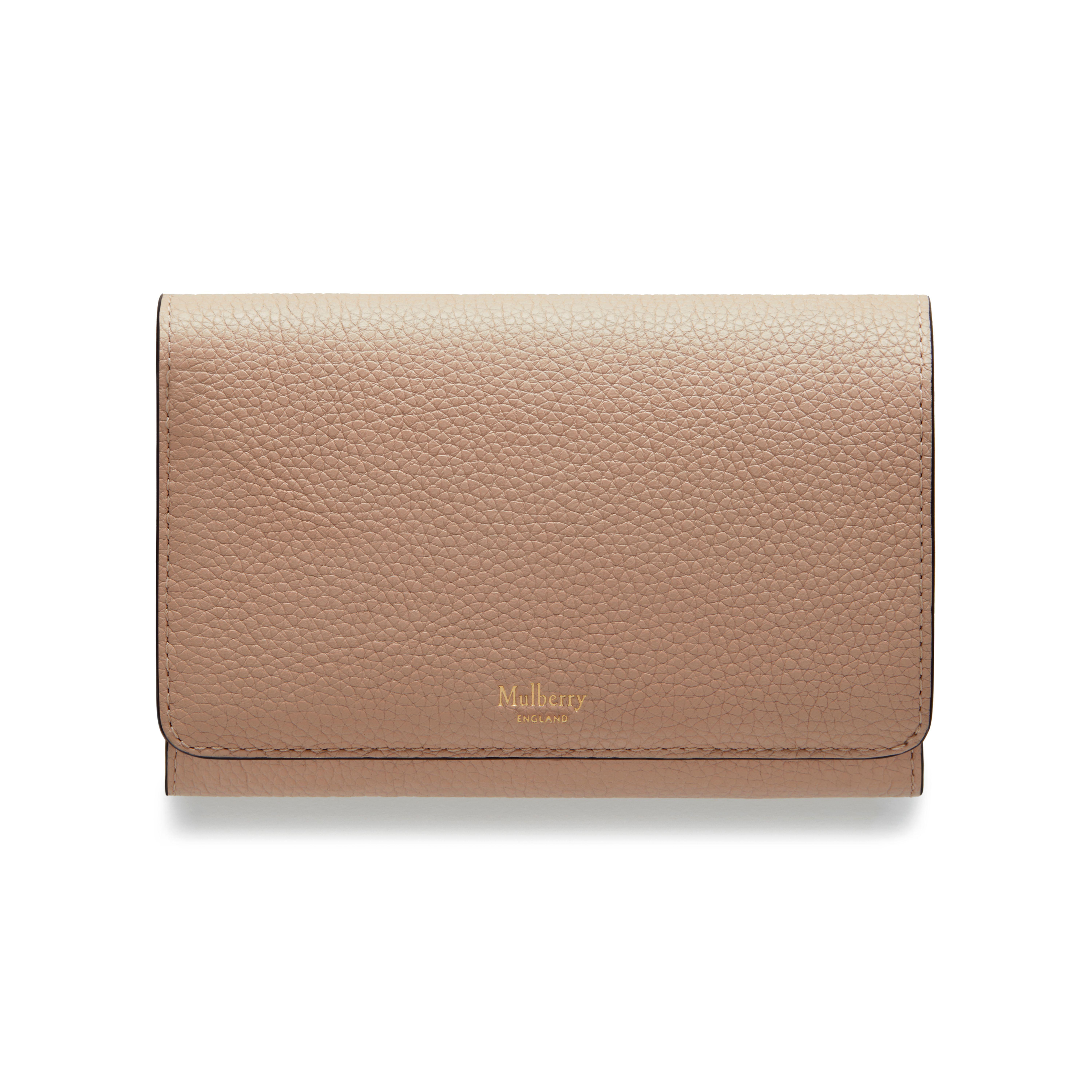 Mulberry Rosewater Grain Leather Darley Medium Wallet - Yoogi's Closet