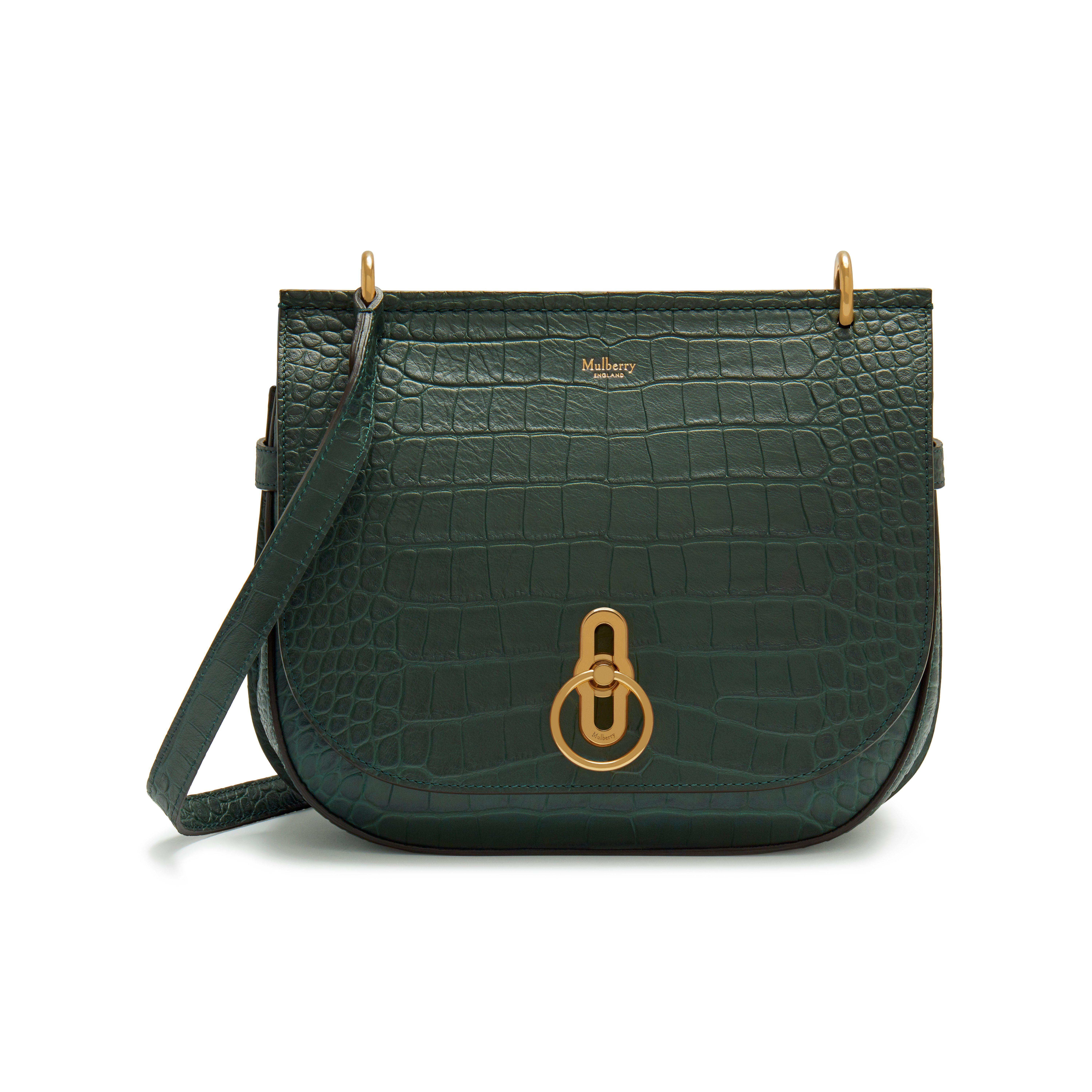 Mulberry Amberley Satchel In Green Matte Croc - Lyst