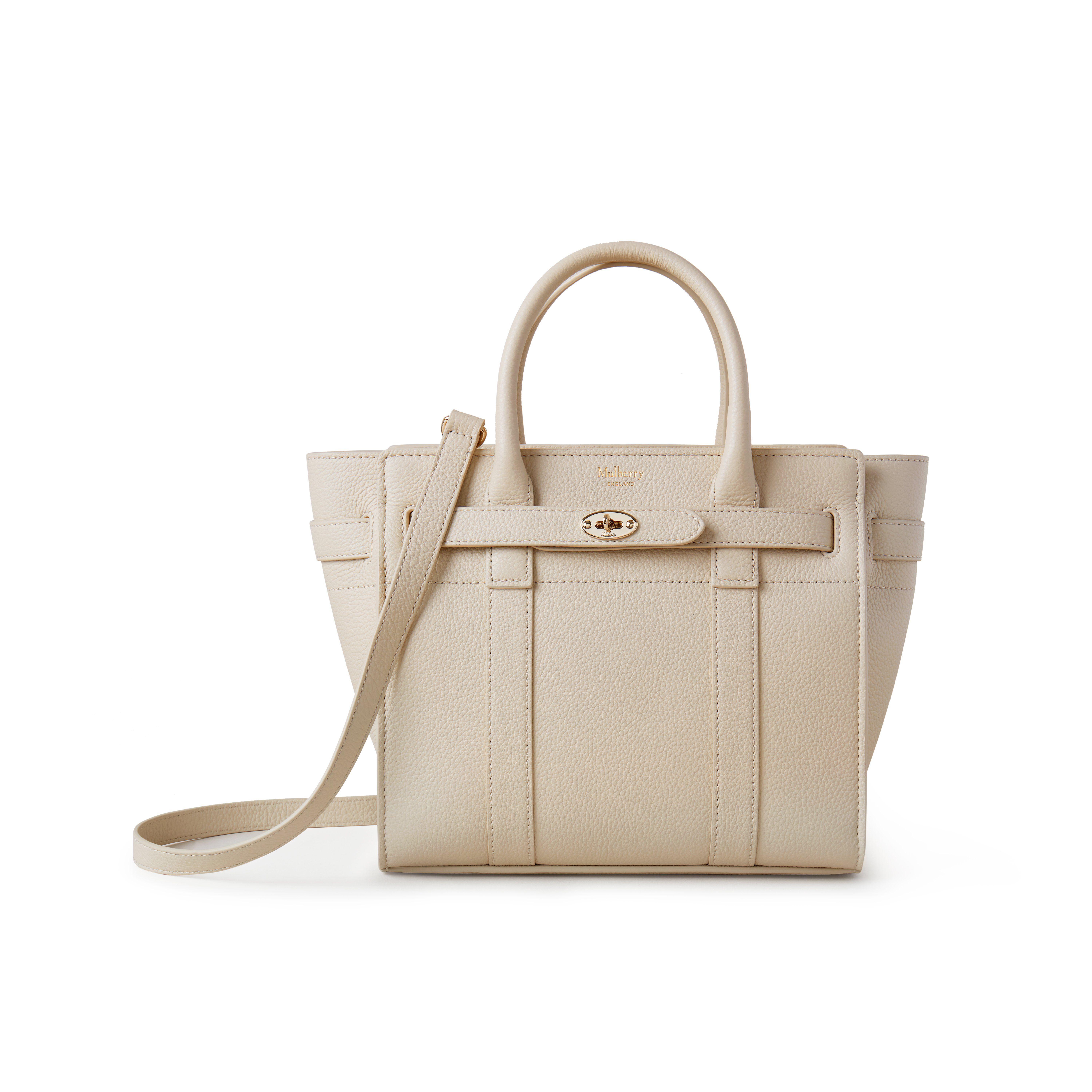 Mulberry Mini Zipped Bayswater In Chalk Small Classic Grain in Natural |  Lyst